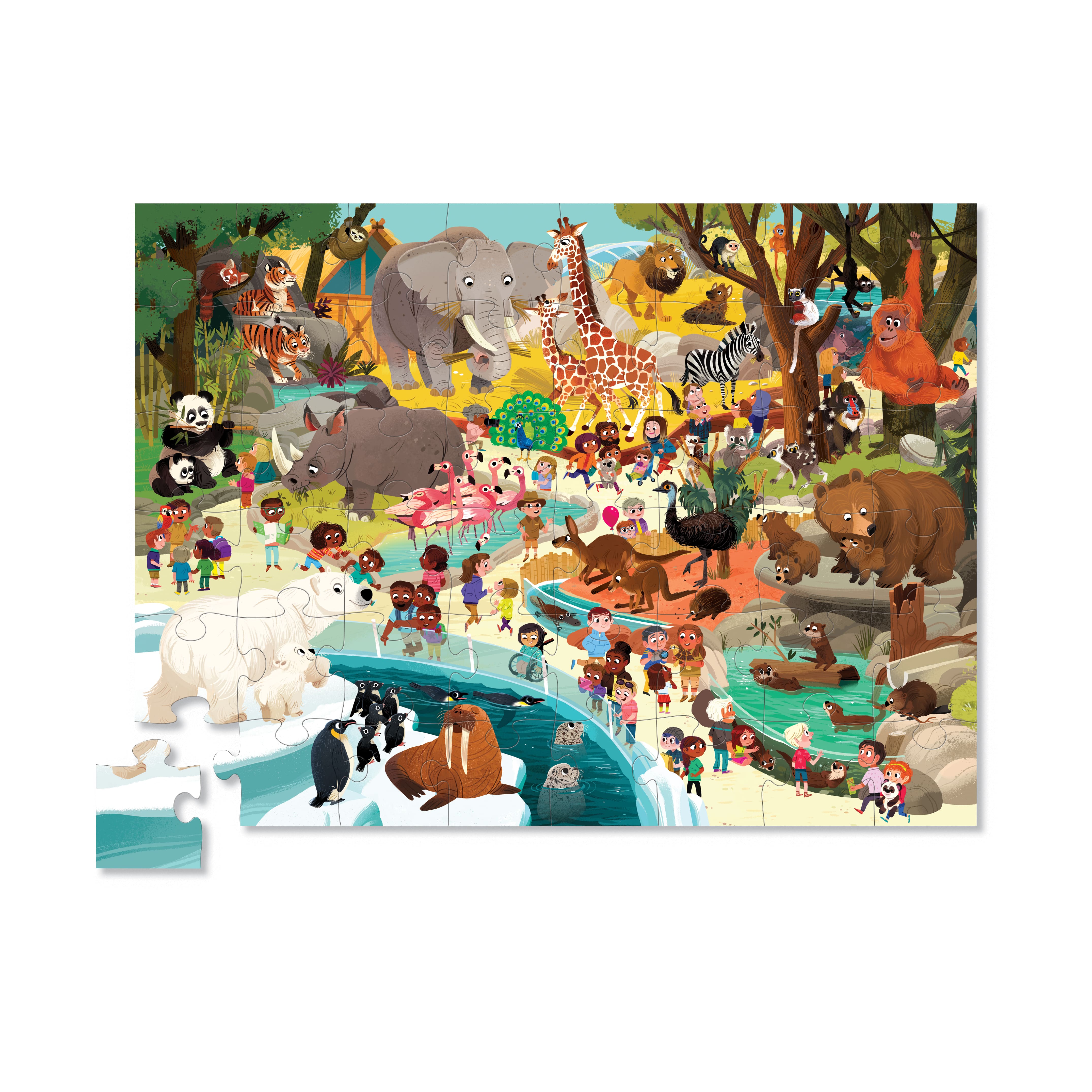 Crocodile Creek® Day at the Zoo 48 Piece Jigsaw Puzzle