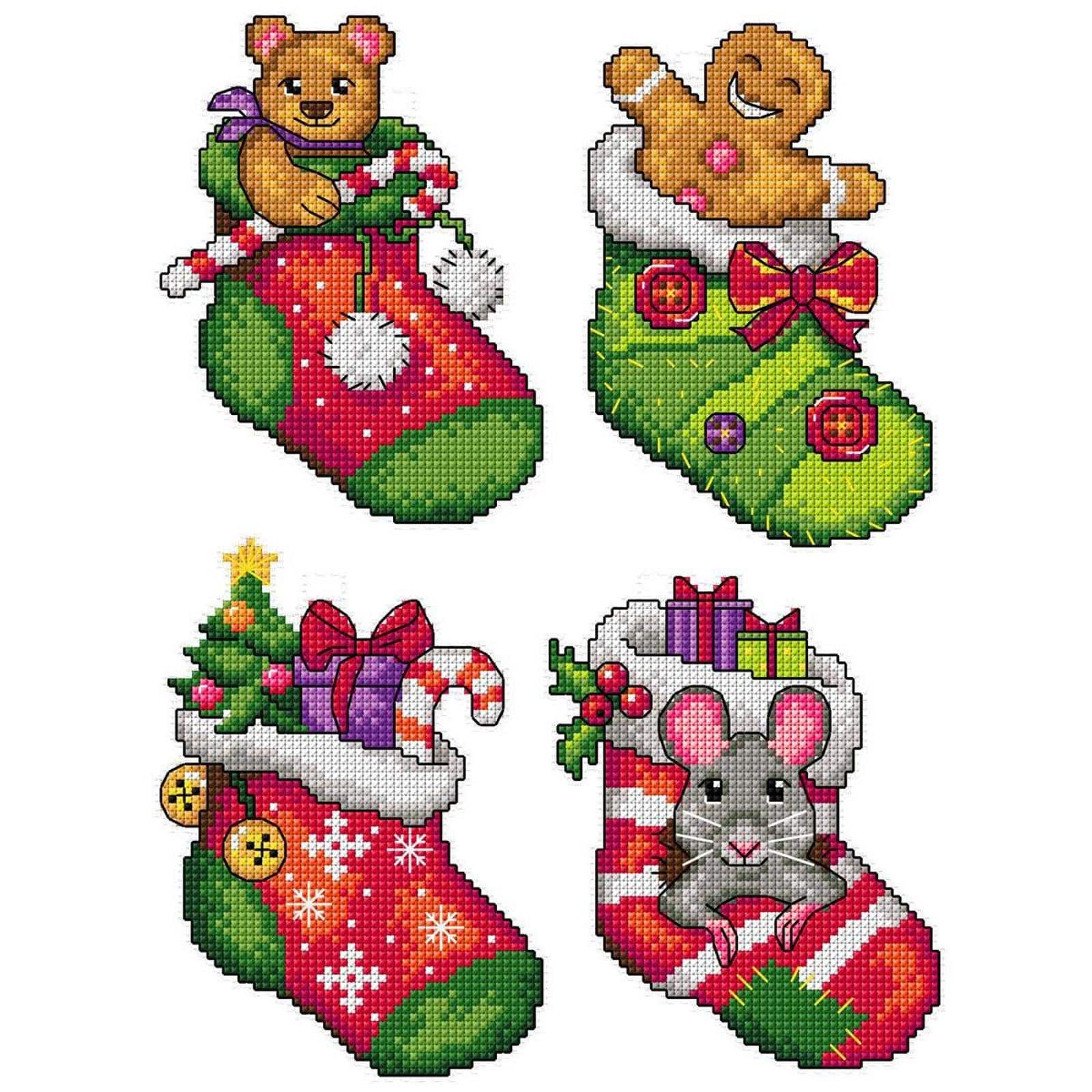 Crafting Spark Christmas Stockings Counted Cross Stitch Kit