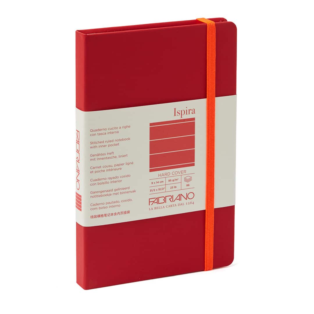 Fabriano&#xAE; Ispira Red Hard-Cover Lined Notebook