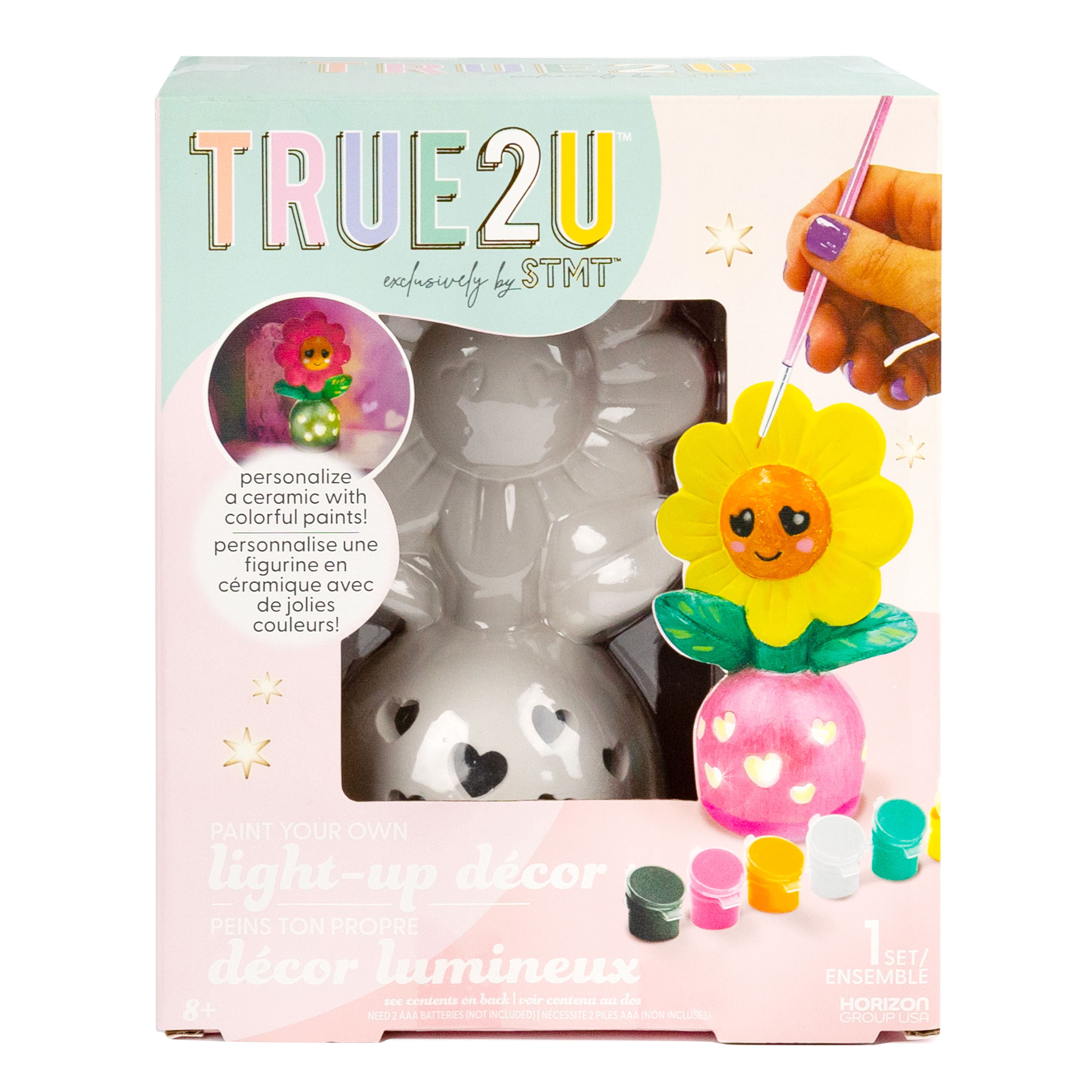 STMT™ True2U™ Paint Your Own Light-Up Flower Décor
