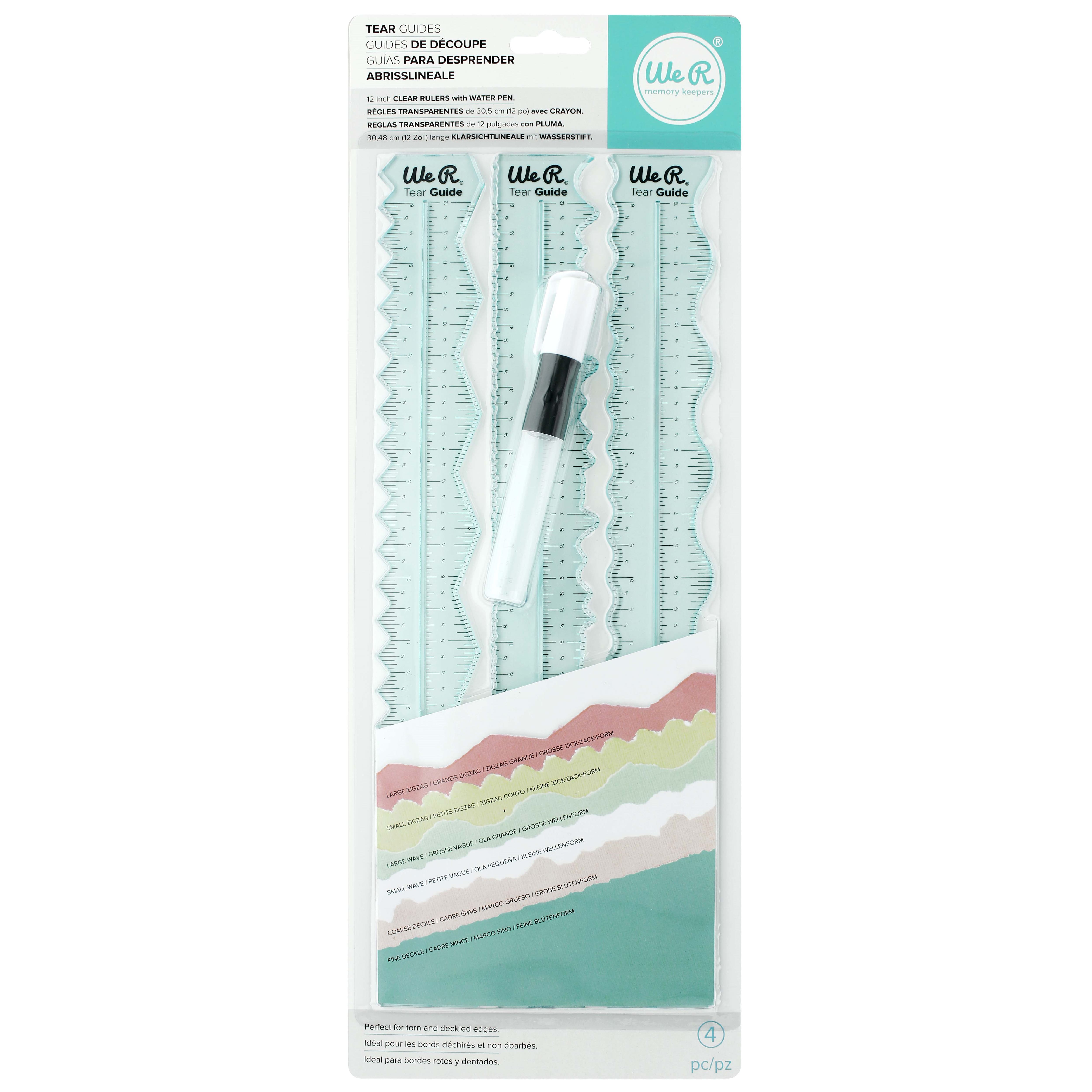 Artway Professional Deckle Edge Ripper Ruler with Protective Case - 50cm