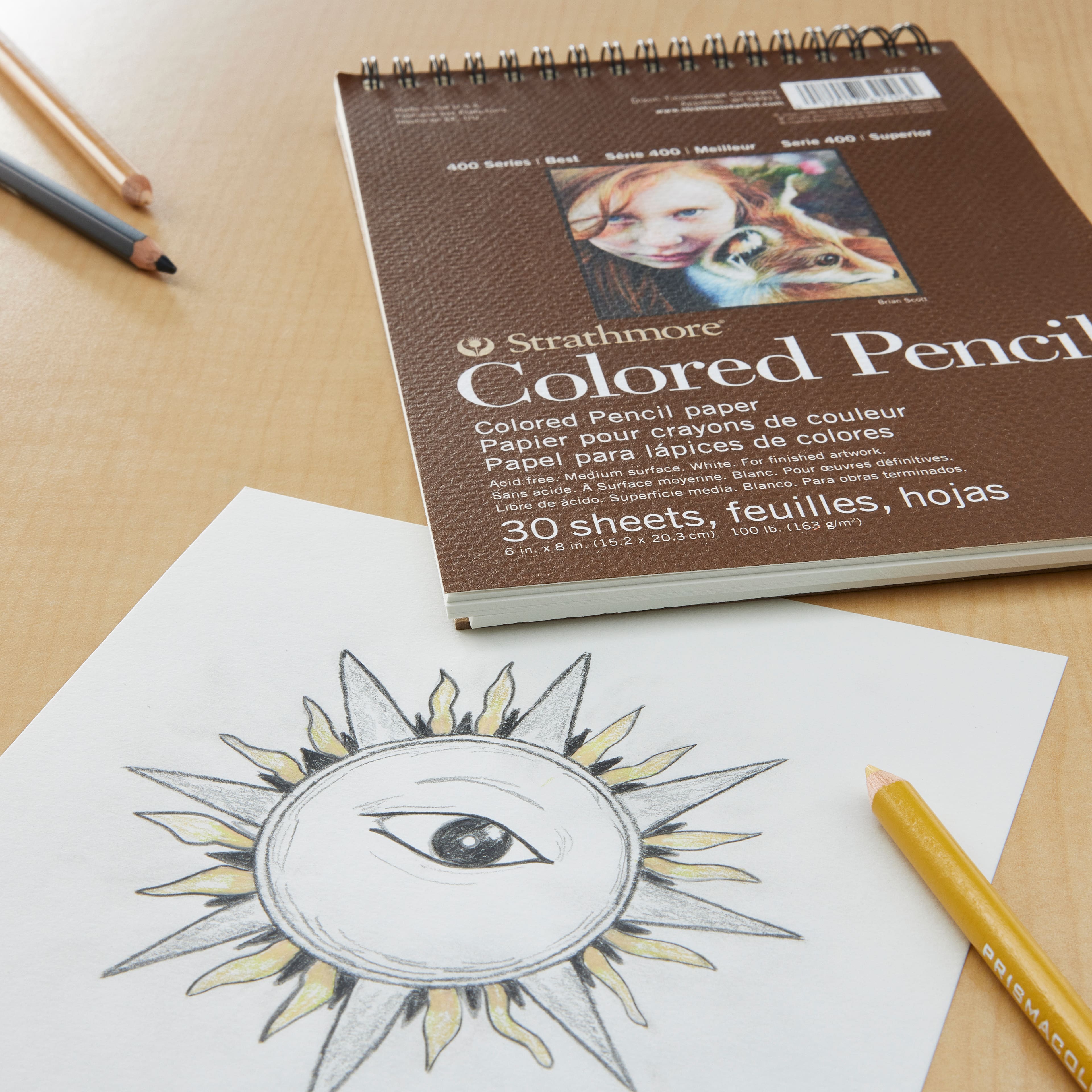  Strathmore Colored Pencil Spiral Paper Pad 9X12-30