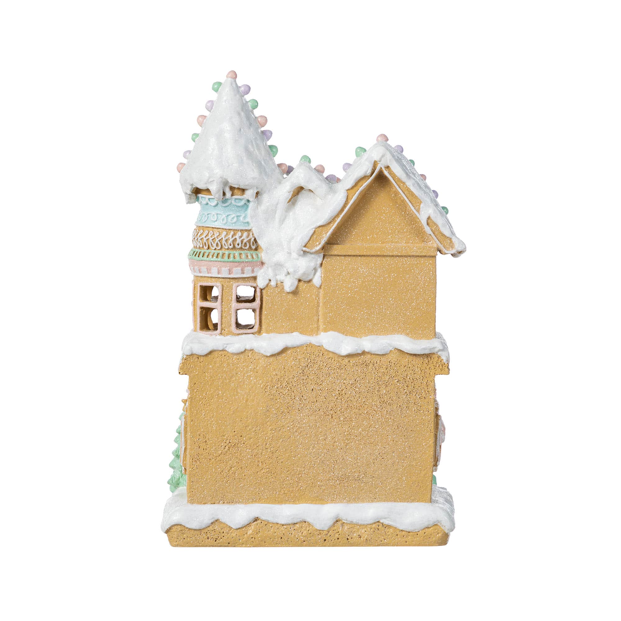 Glitzhome&#xAE; 11.75&#x22; Christmas Macaron Resin Village Table Decor