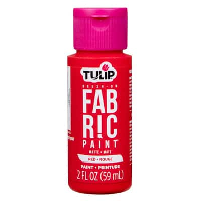 Tulip® Matte Brush-On Fabric Paint, Color: Red | Michaels
