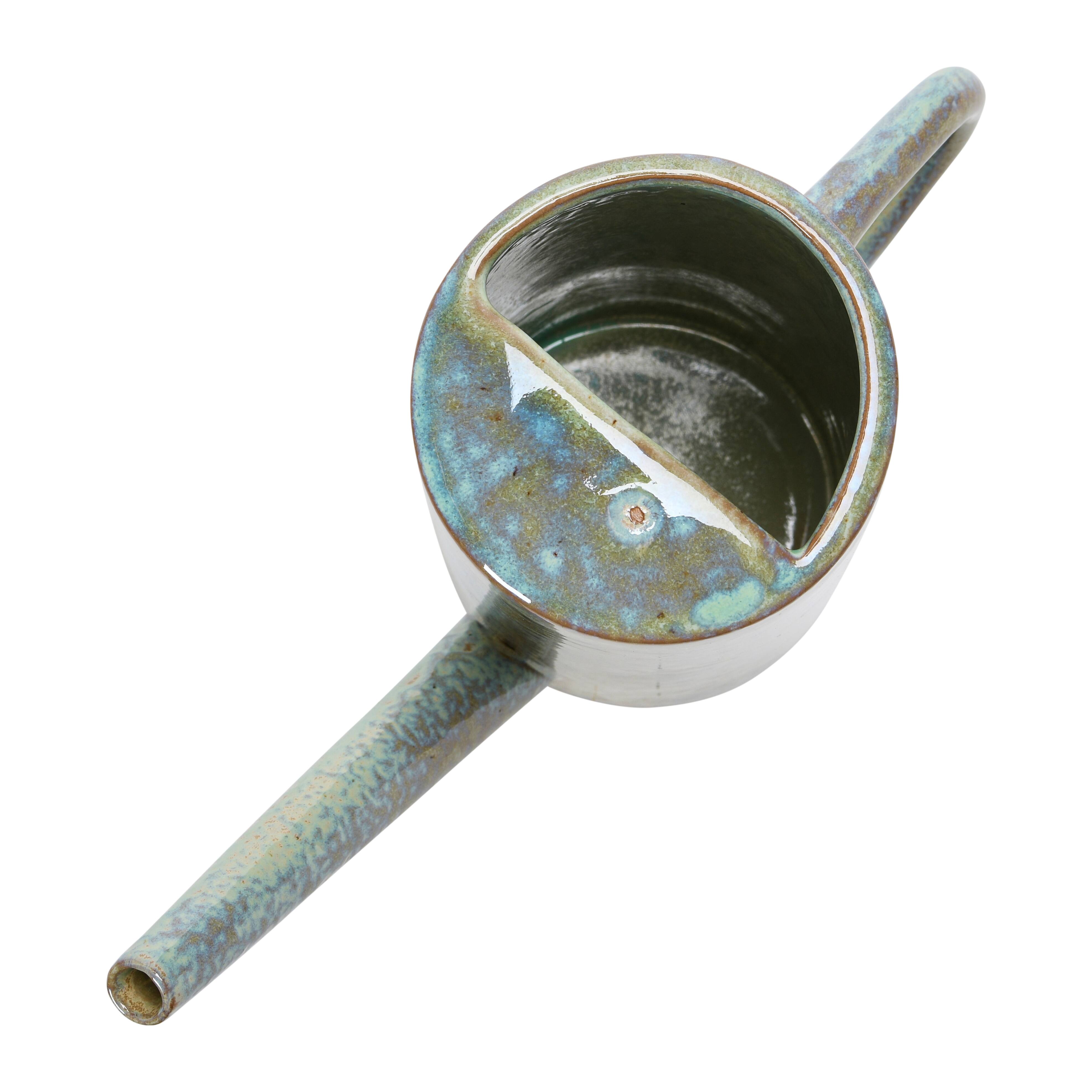 Hello Honey&#xAE; 8&#x22; Stoneware Watering Can with Reactive Glaze Finish