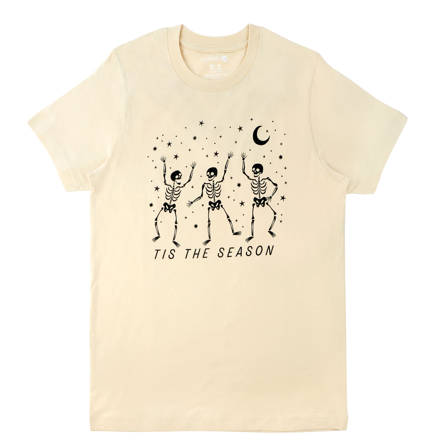 Beige Tis the Season Adult Crew Neck T-Shirt by Celebrate It&#x2122;