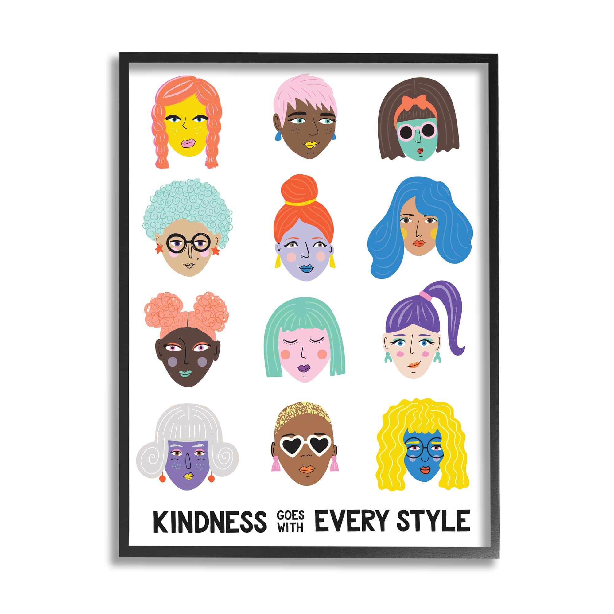 Stupell Industries Kindness Goes with Every Style Wall Art in Black Frame