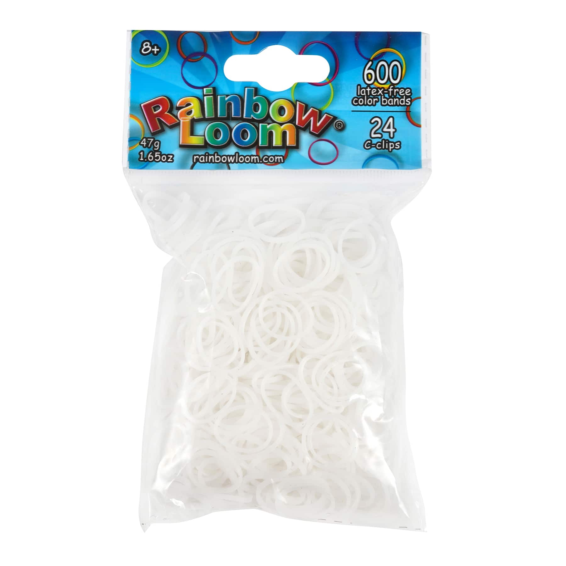 12 Pack: Rainbow Loom® White Refill Bands