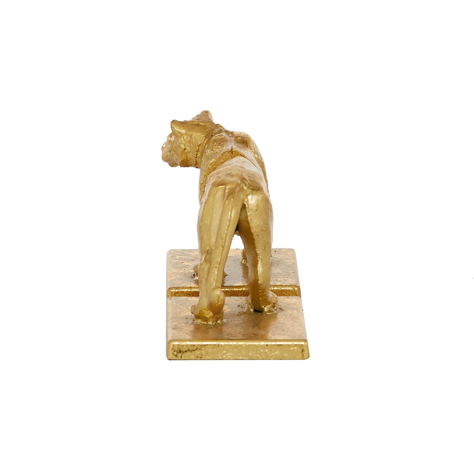 5&#x22; Gold Iron Cougar Glam Bookends