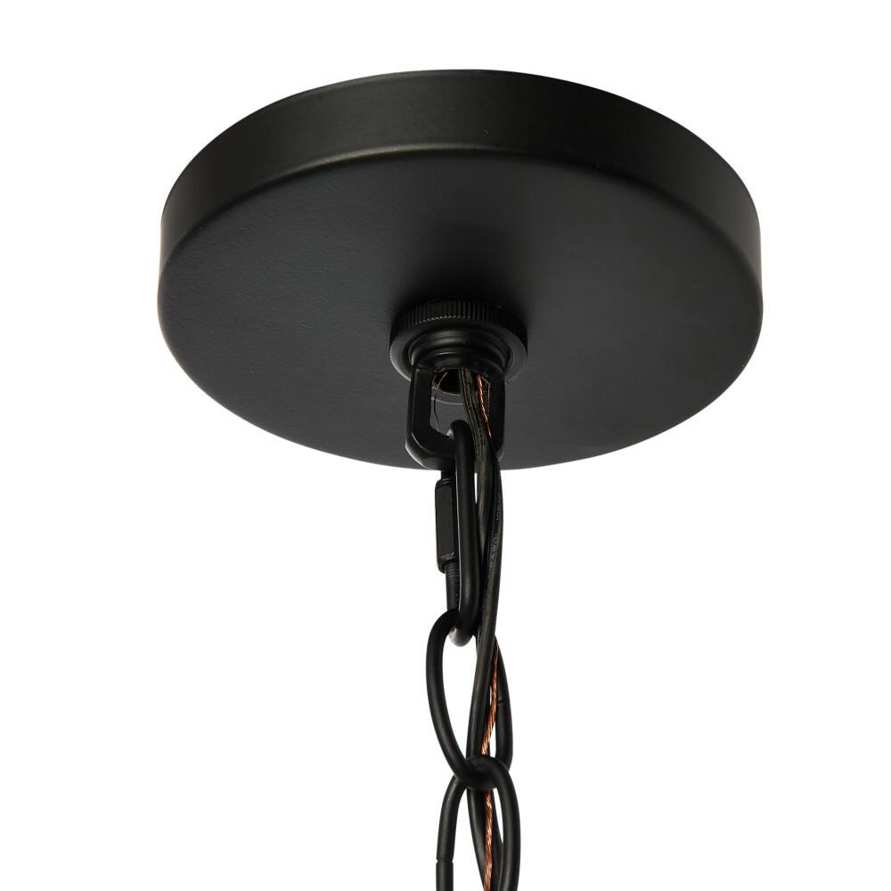 Hello Honey&#xAE; Robert Stevenson Lighting Magnolia 18.5&#x22; Matte Black 3-Light White Washed Wood and Metal Chandelier