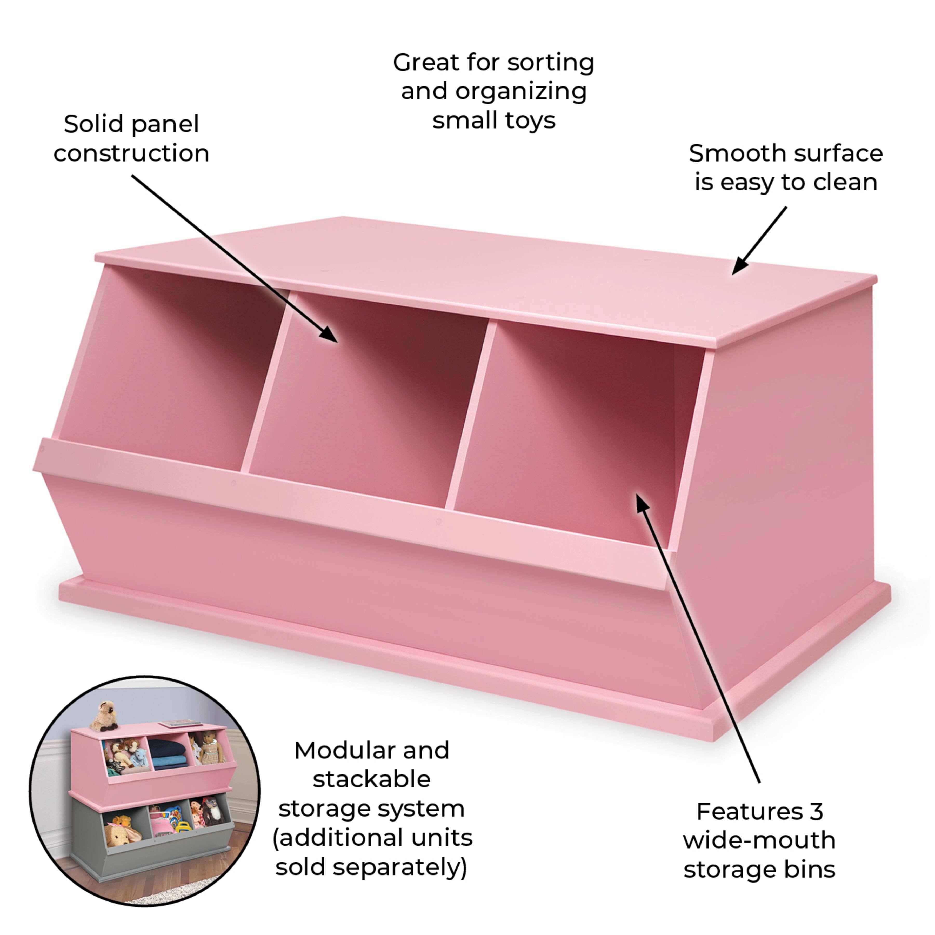 Badger Basket 3 Bin Stackable Storage Cubby