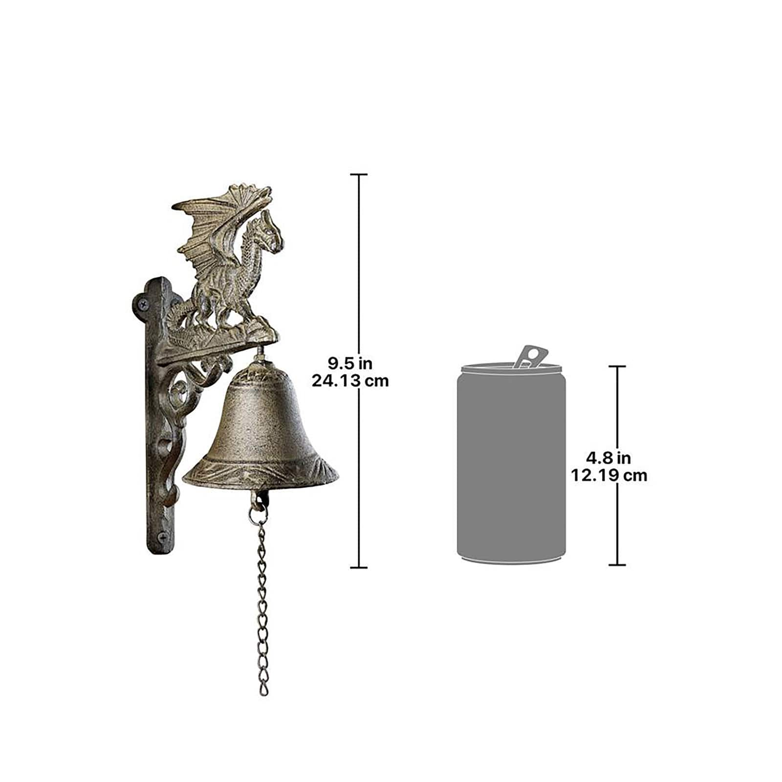 Design Toscano Dragon of Murdock Manor Gothic Iron Bell