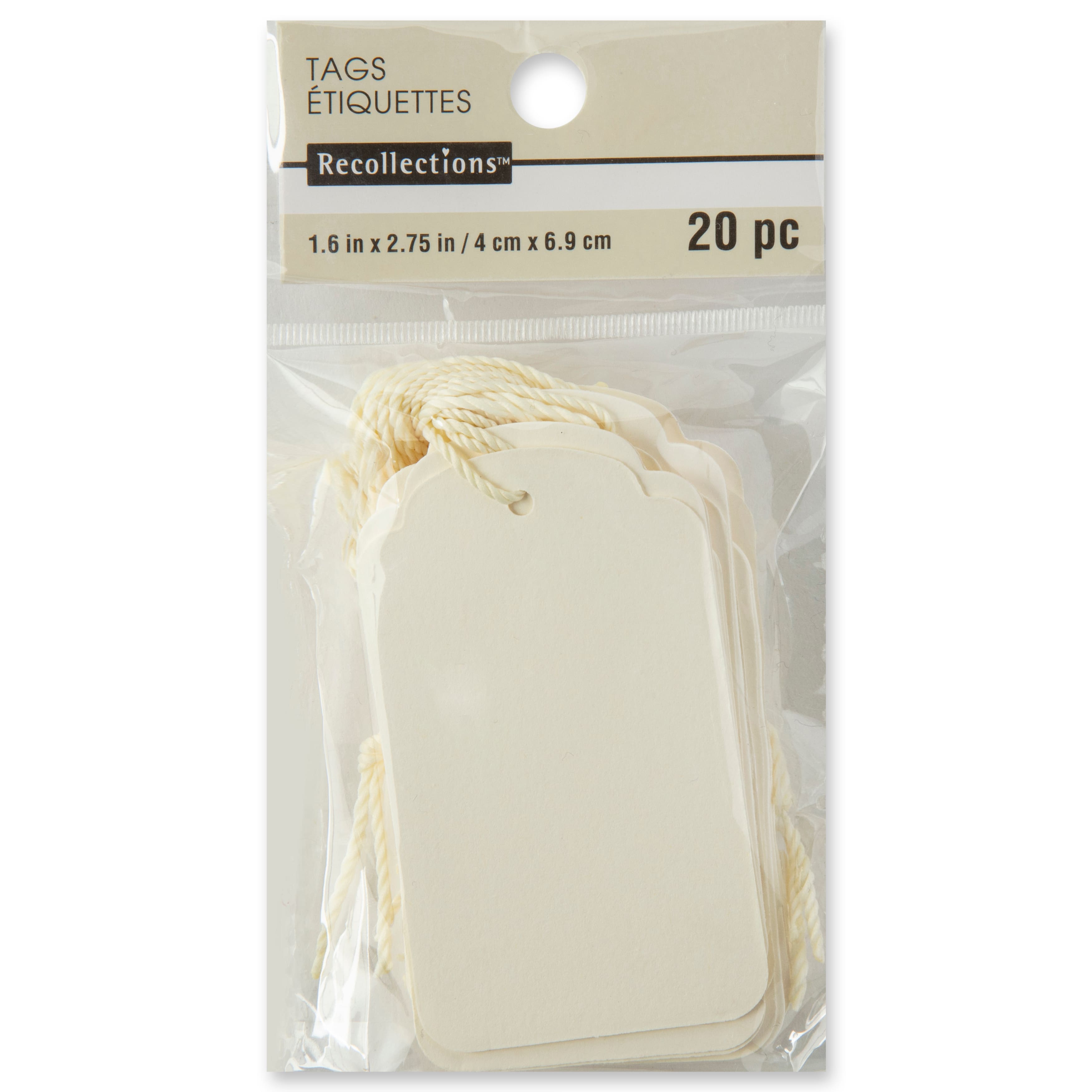 12 Packs: 20 ct. (240 total) Ivory Gift Tags by Recollections&#x2122;