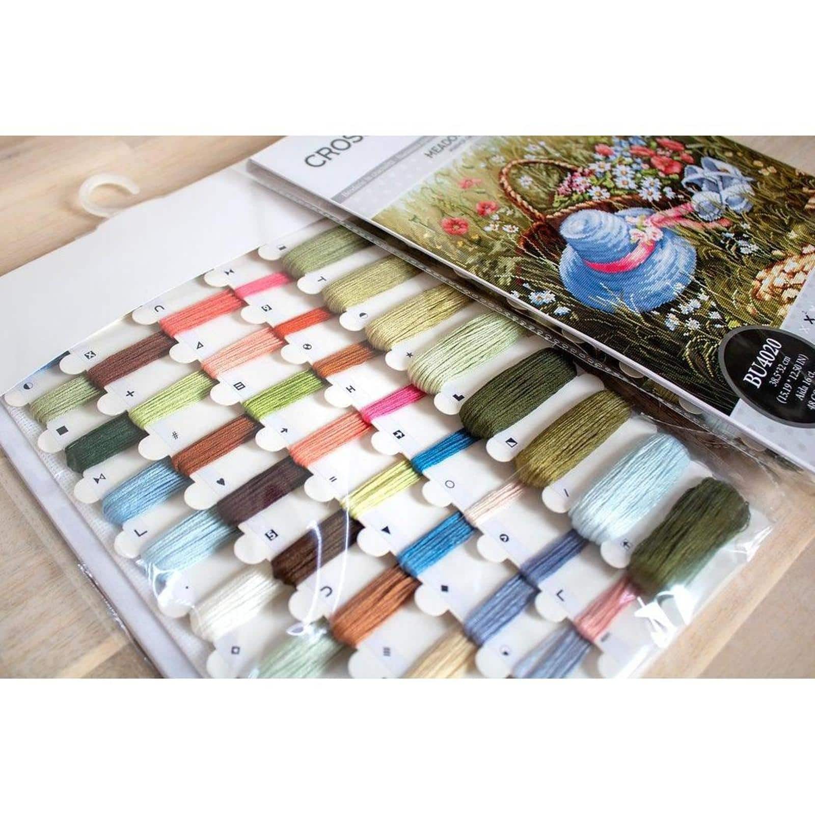 Luca-s Meadow With Poppies Counted Cross Stitch Kit