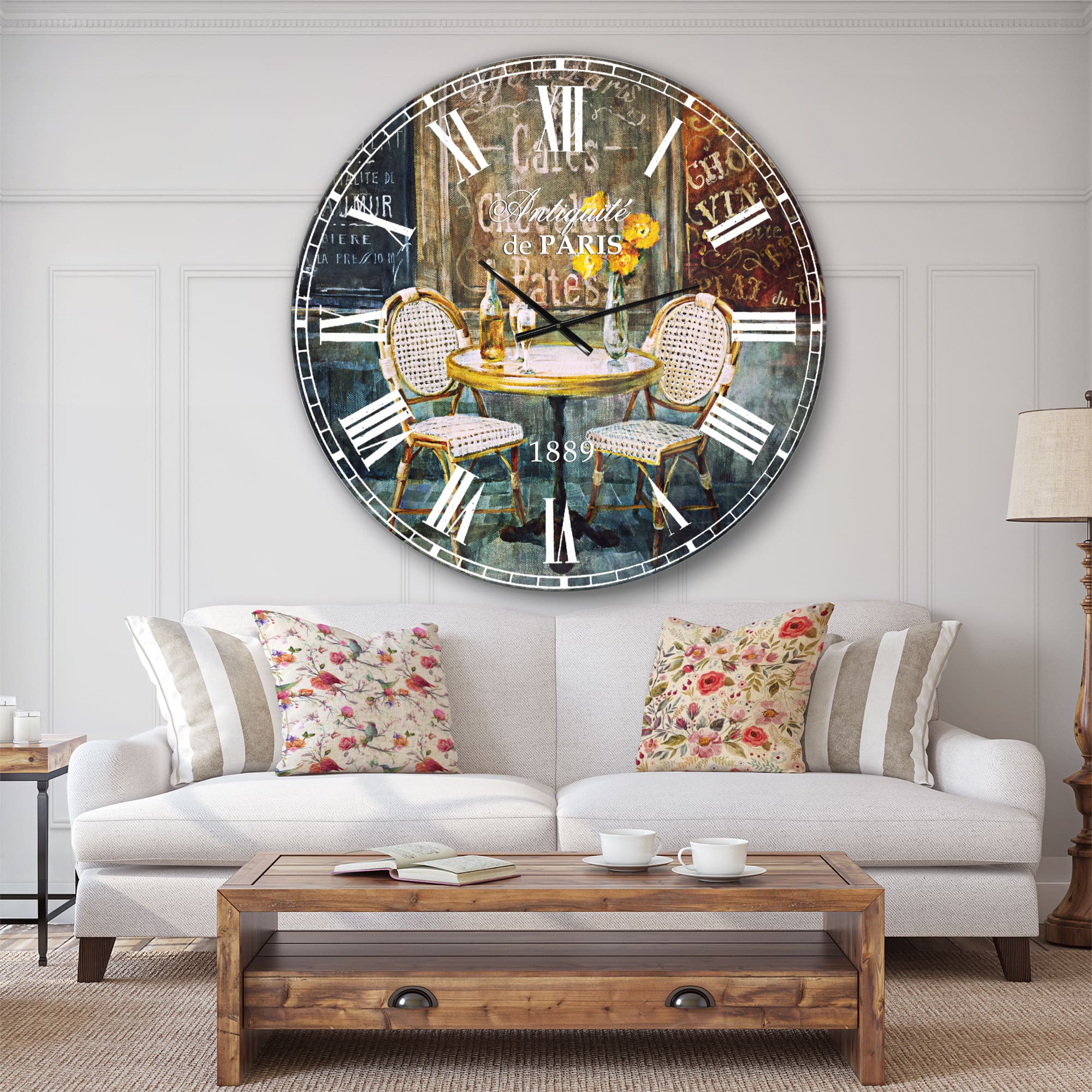 Designart &#x27;French Cafe Traditional Wall Clock
