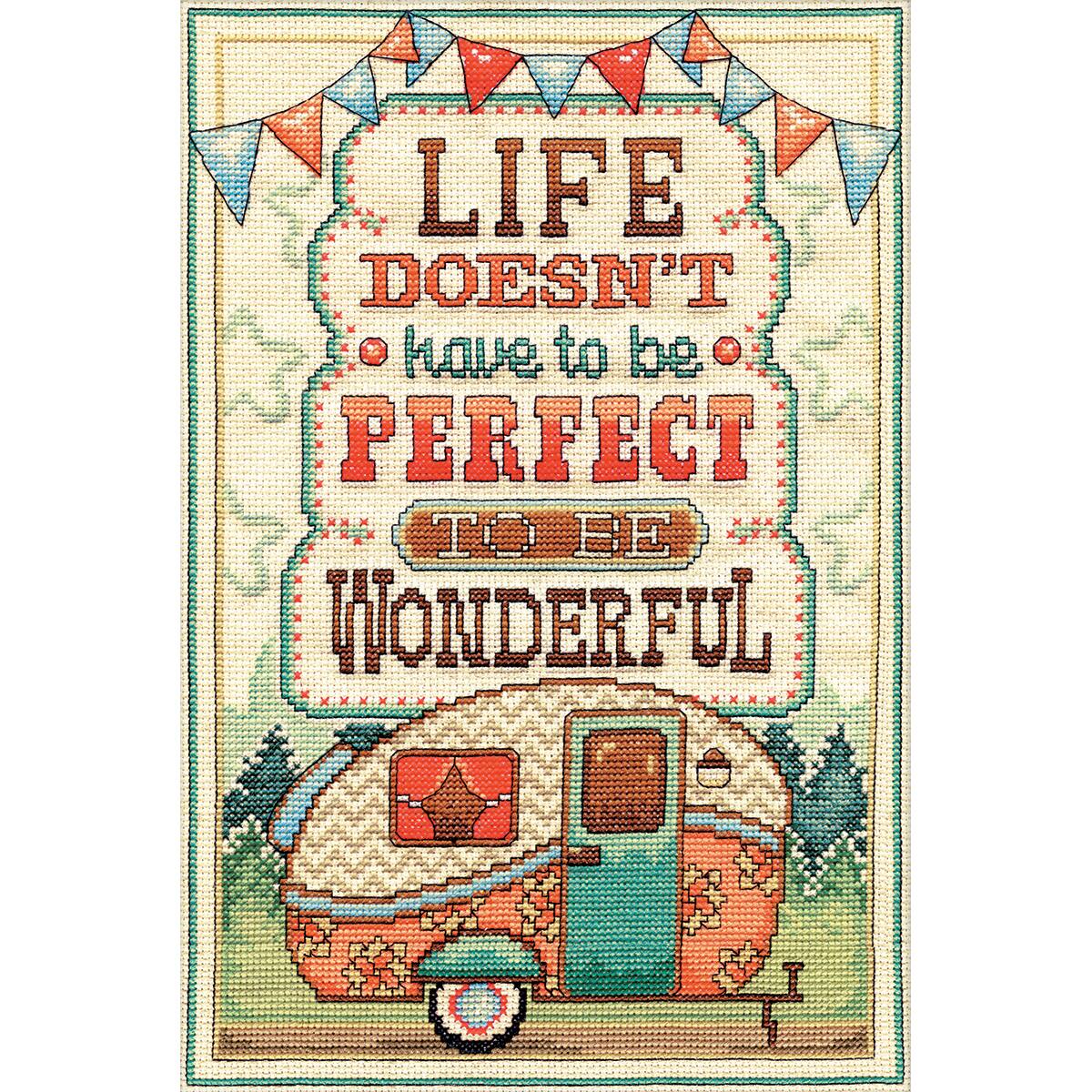 Design Works™ Life is Wonderful Counted Cross Stitch Kit