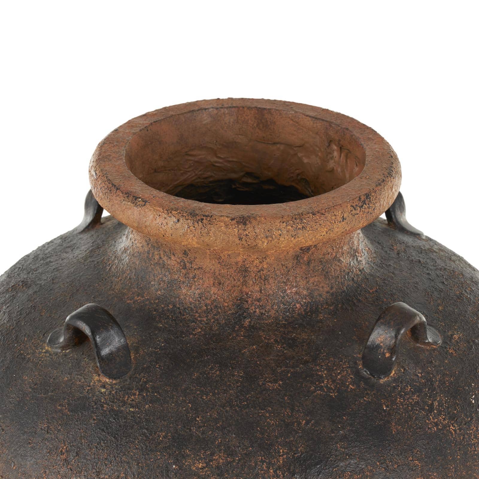 24.5" Copper Ombre Antique Textured Magnesium Oxide Amphora Vase