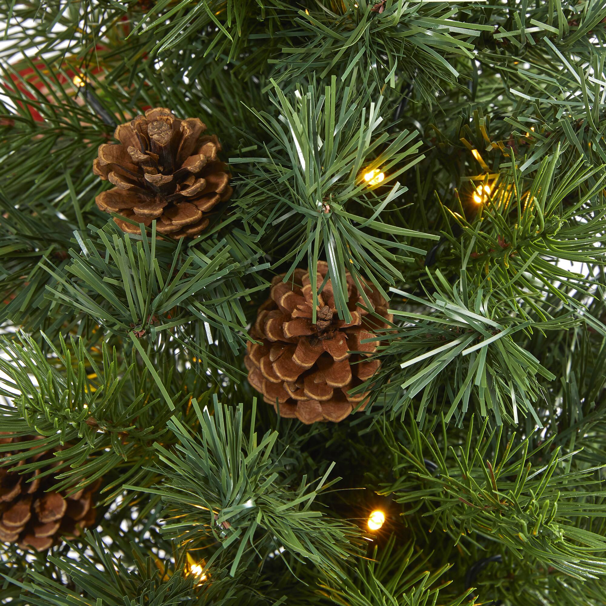 3ft. Pre-Lit Fraser Fir Natural Look Artificial Christmas Tree with Clear LED Light 