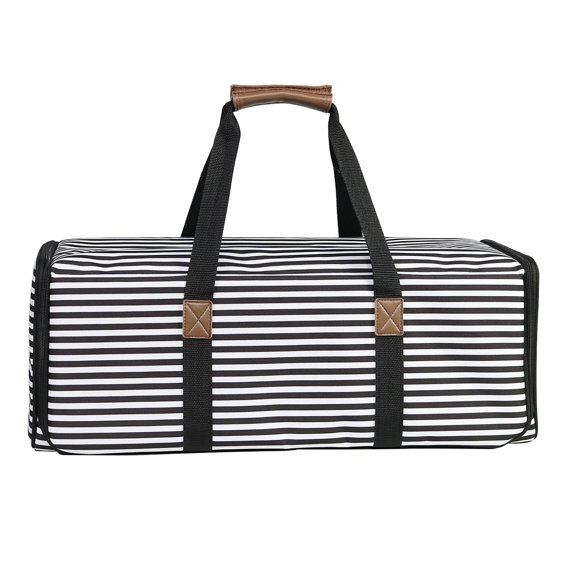 Everything Mary Black & White Stripes Die-Cut Machine Carrying Case