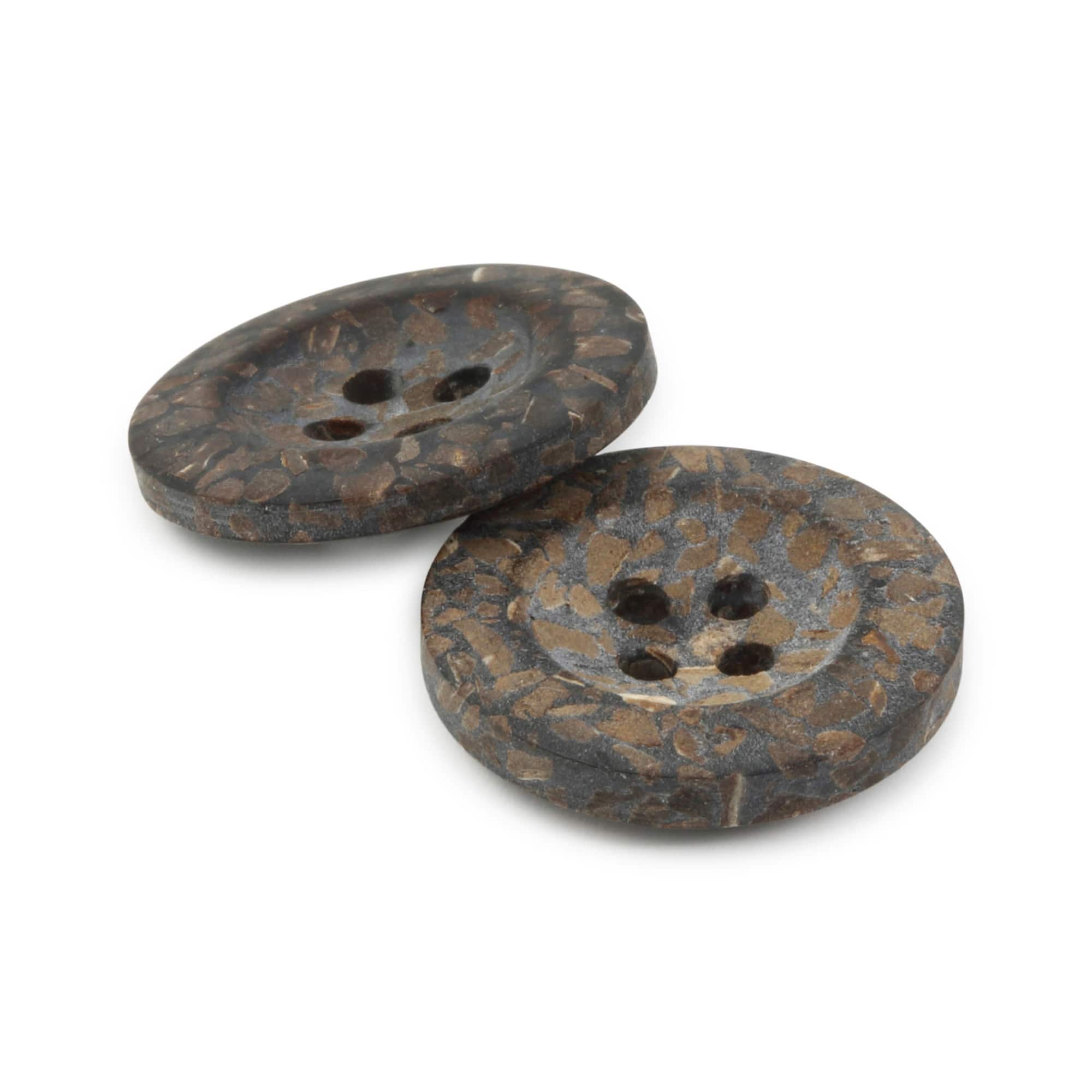 Dritz® 18mm Brown Recycled Coconut Round Buttons, 6ct.