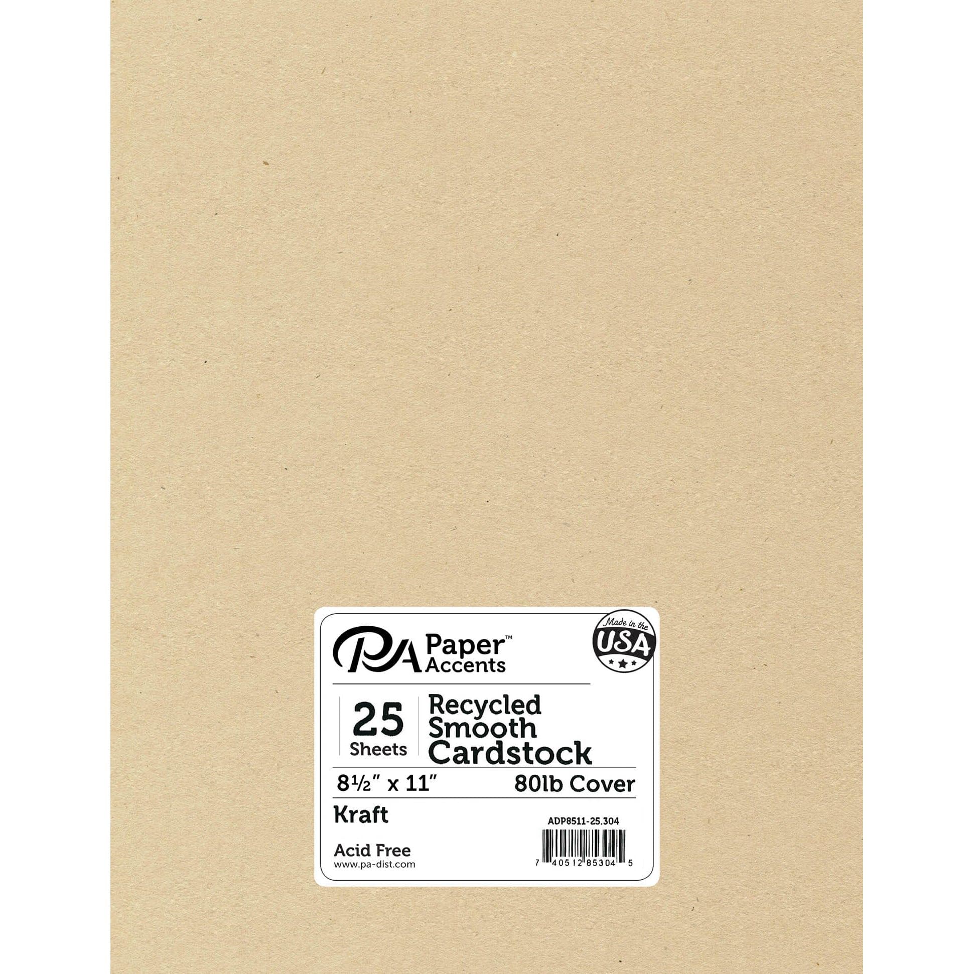 Kraft Cardstock - 8.5 X 11 - Pack of 25