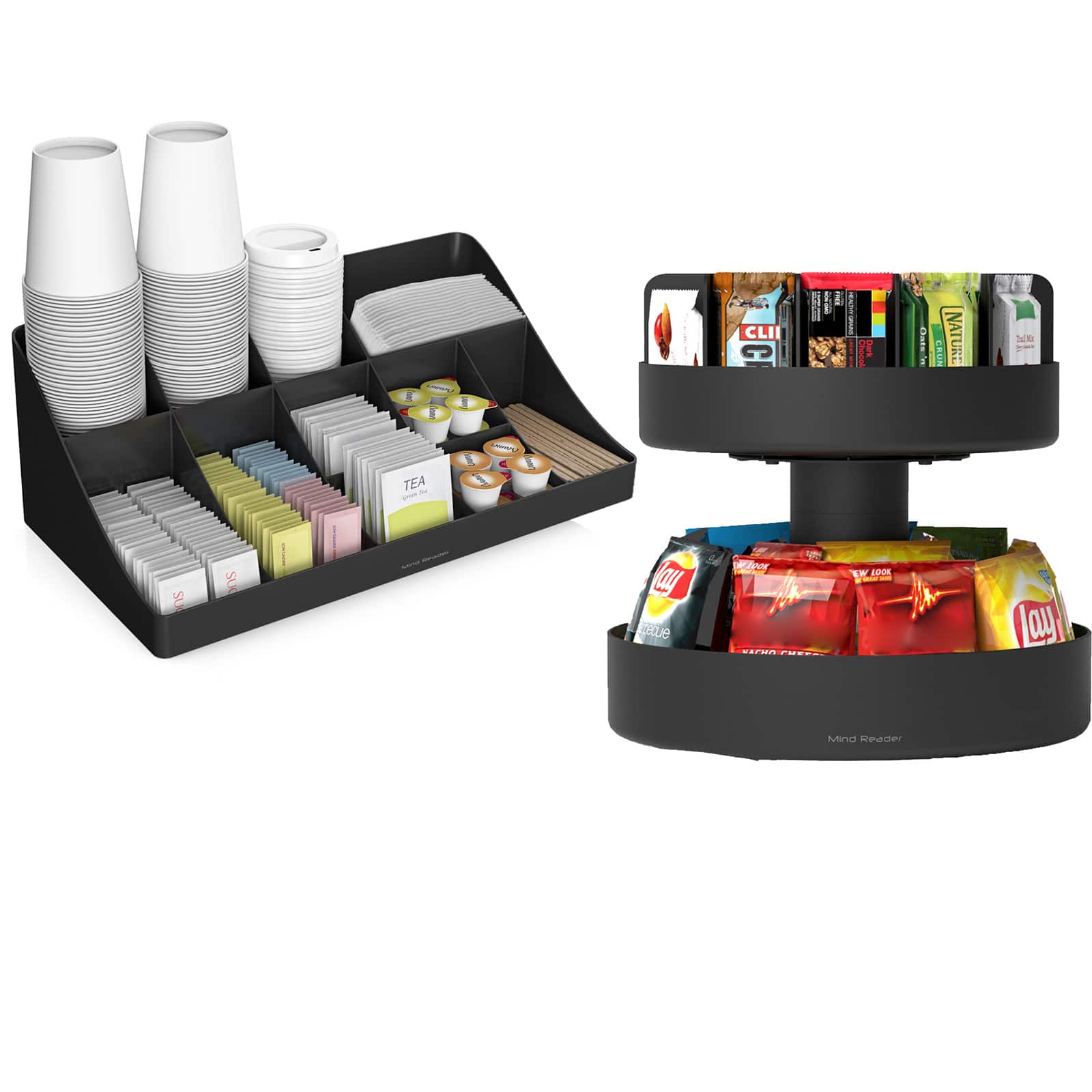 Mind Reader Black Coffee Condiment and Snack Organizer