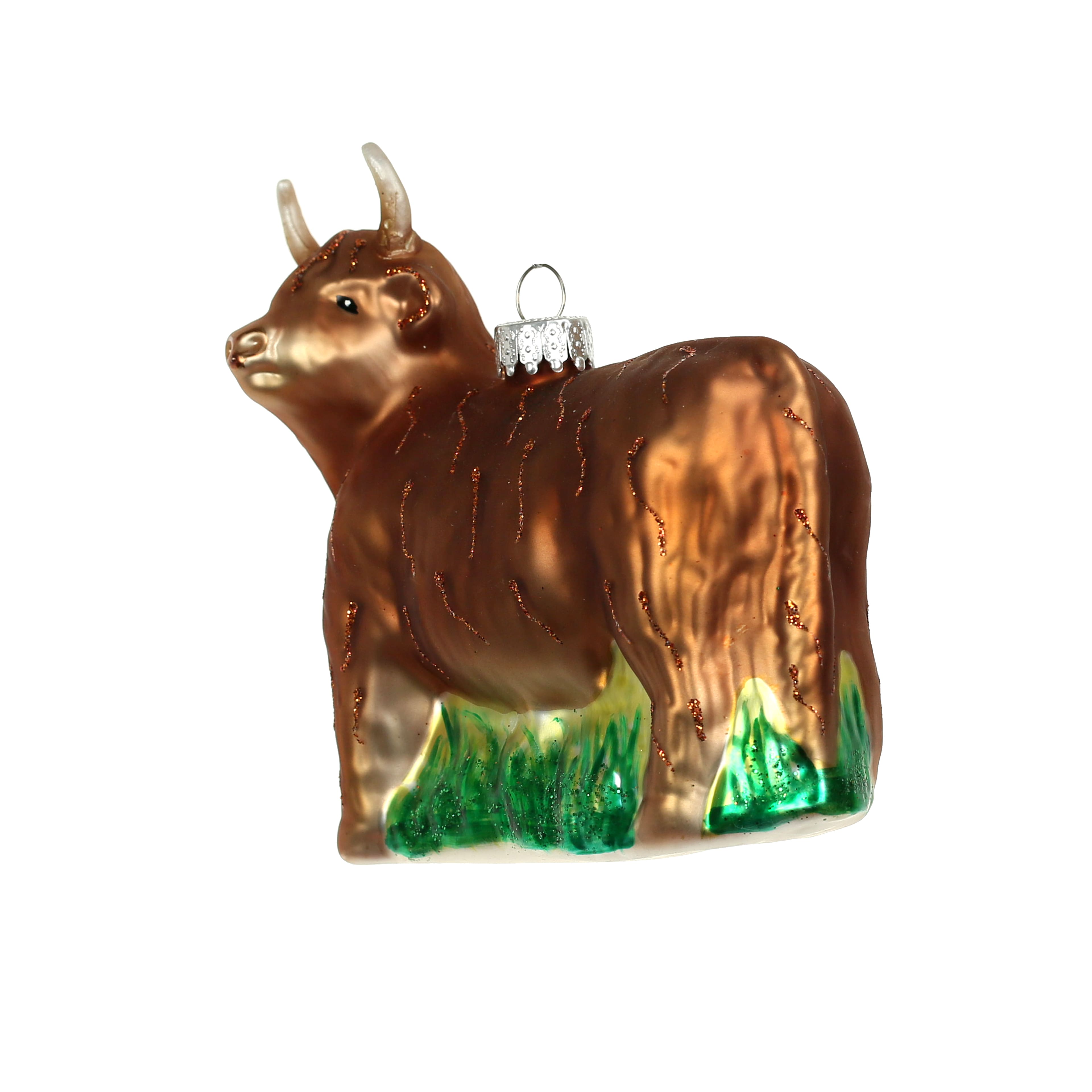 4.25&#x22; Brown Highland Cow Glass Ornament by Ashland&#xAE;