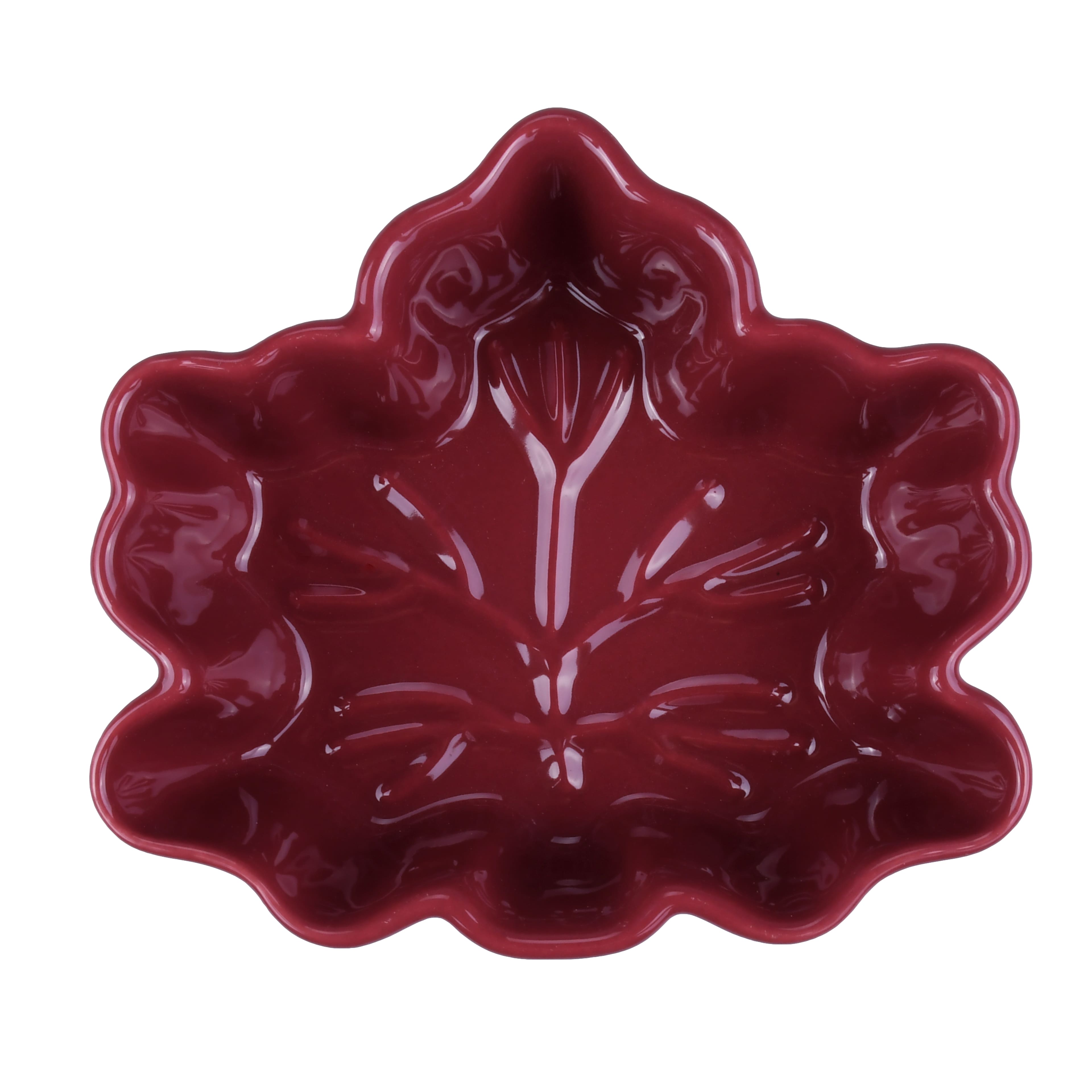 5&#x22; Burgundy Ceramic Ramekin by Makery&#x2122;