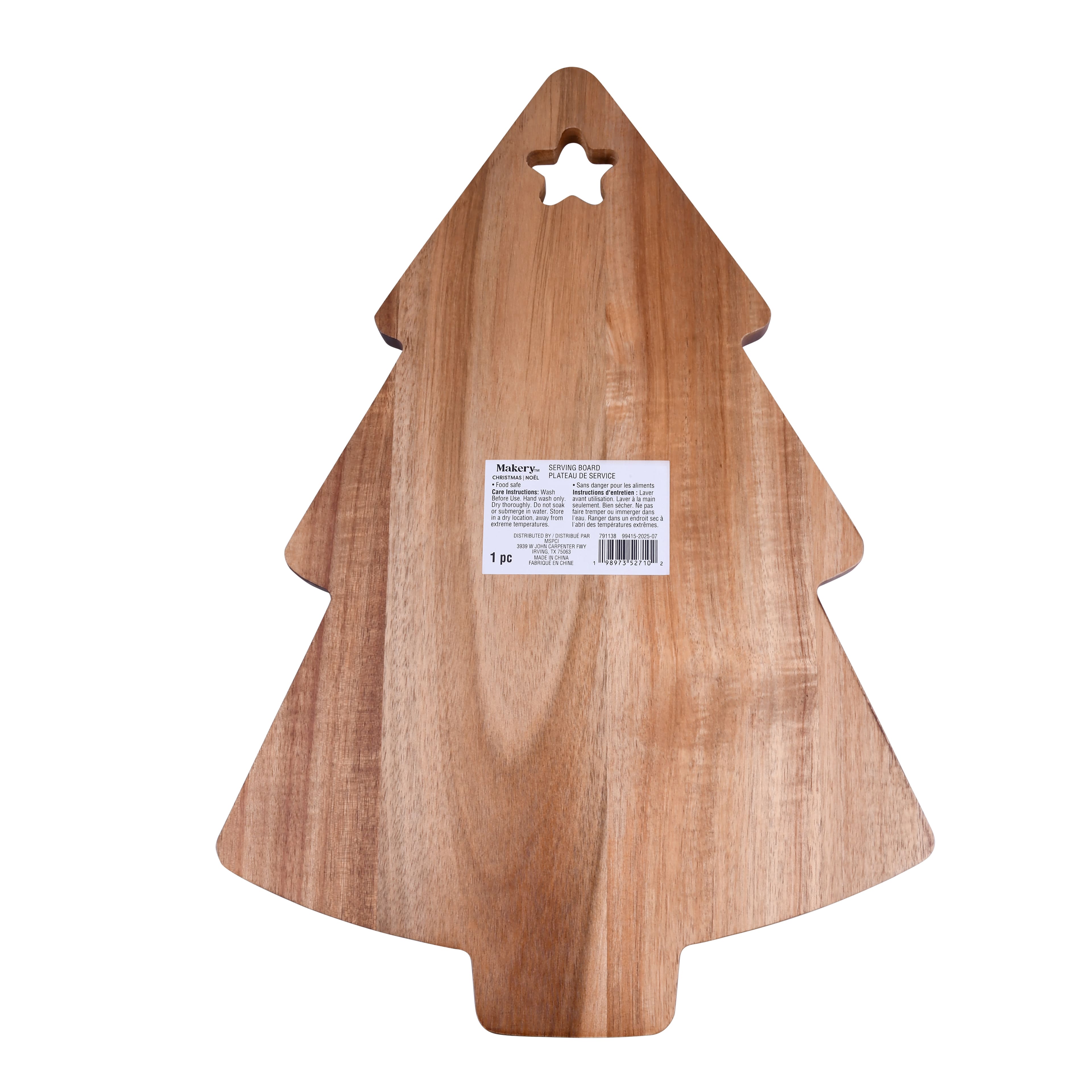 Christmas Tree Wood Serving Board by Makery&#x2122;