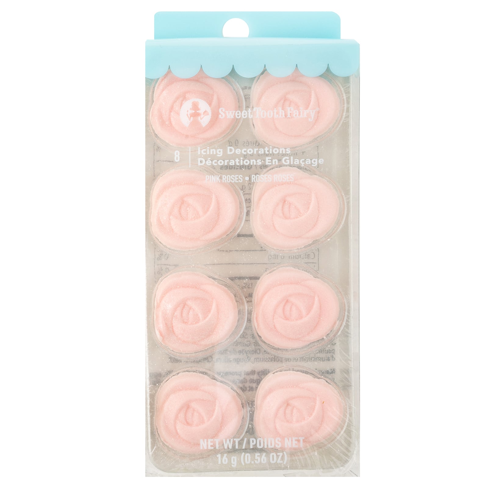 Sweet Tooth Fairy&#xAE; Pink Rose Icing Decorations, 8ct.