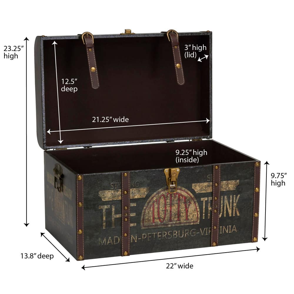 Household Essentials Vintage Decorative Trunk