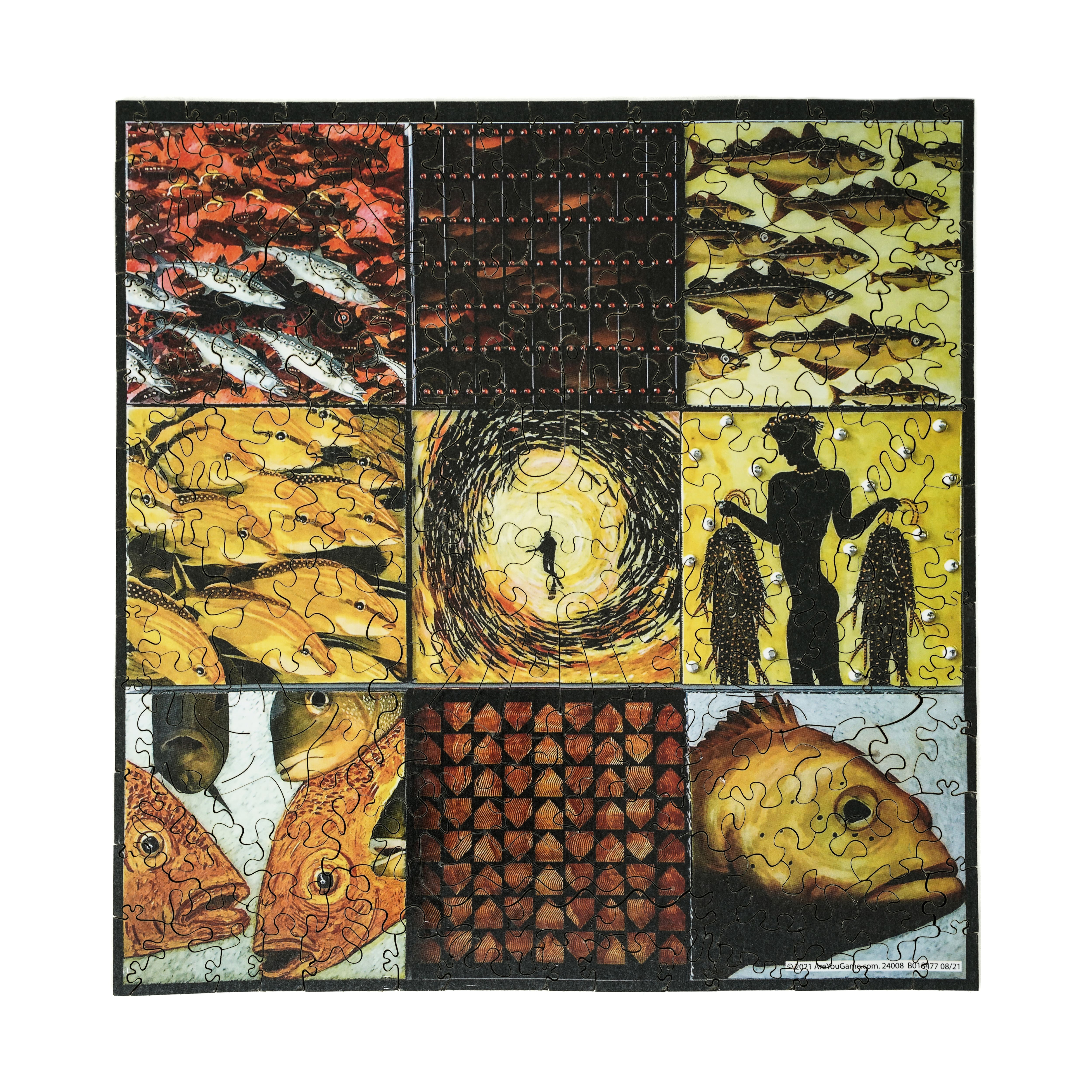Wooden Jigsaw Puzzle Set - Yellow Fish &#x26; Miami Fish: 413 Pcs