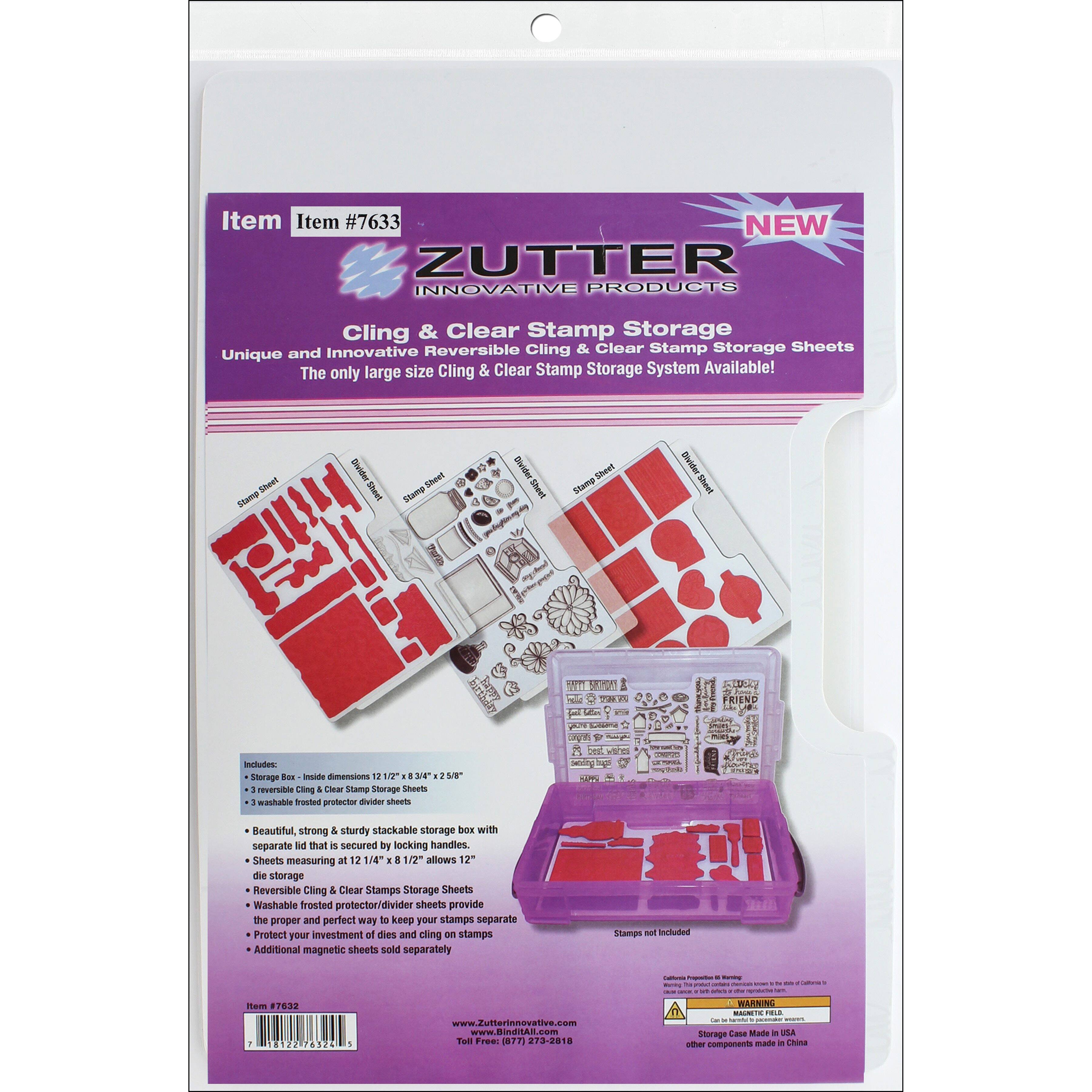 Zutter Large Cling & Clear Stamp Storage Sheets, 3ct. Stamping