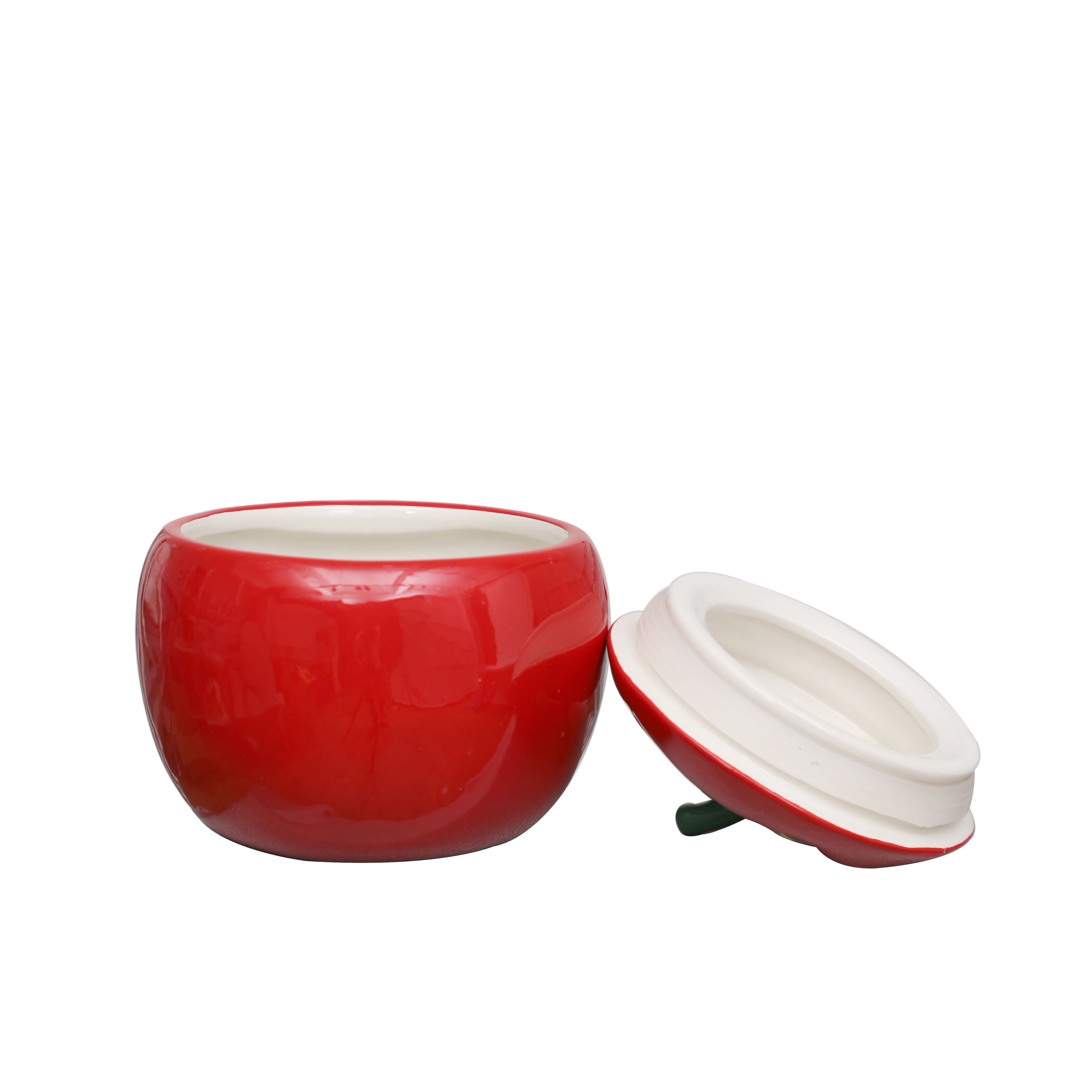 6.5&#x22; Tomato Ceramic Food Container with Lid by Ashland&#xAE;
