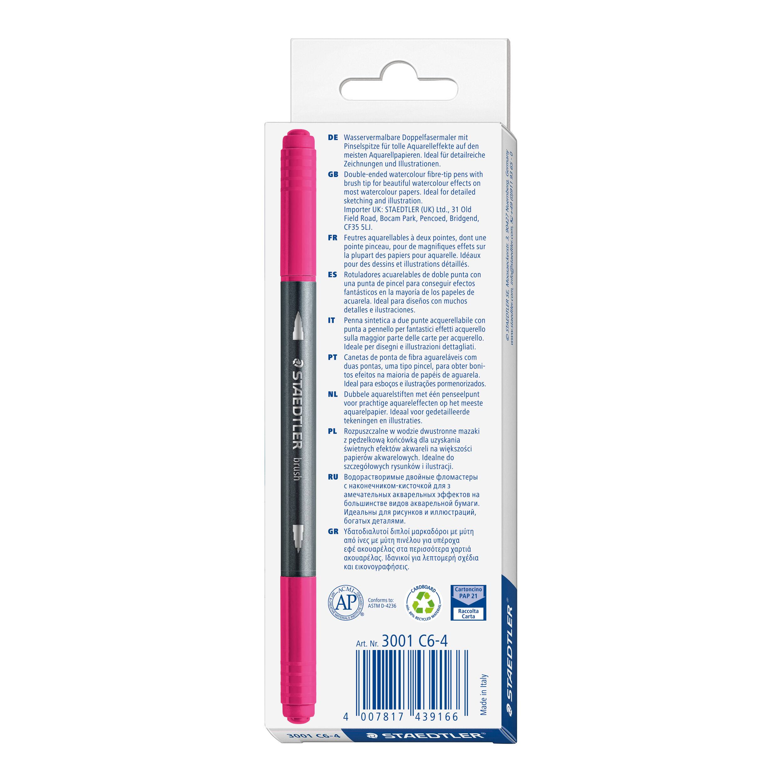 STAEDTLER® South America Double-Ended Watercolour Brush Pens