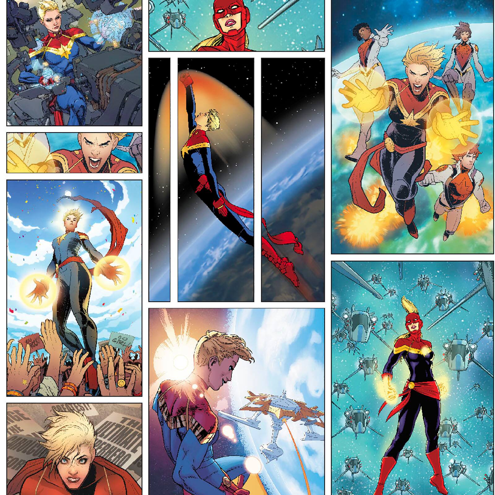 Marvel&#xAE; Captain Marvel Patch Cotton Fabric