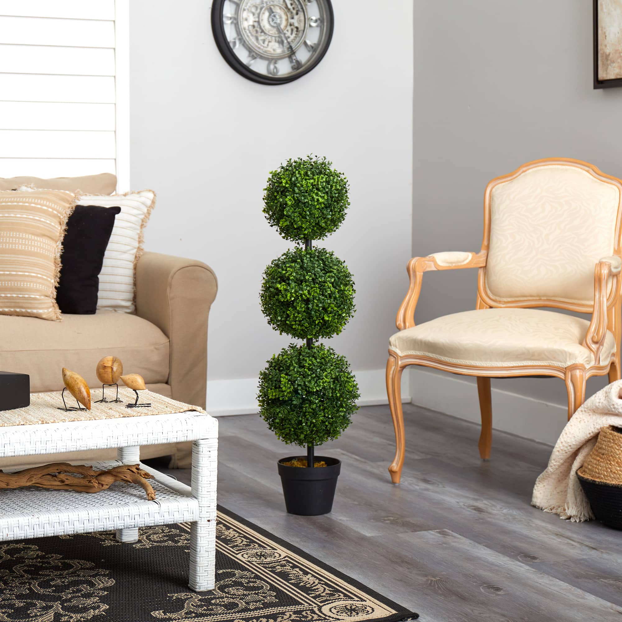 3ft. Potted Boxwood Triple Ball Topiary Tree