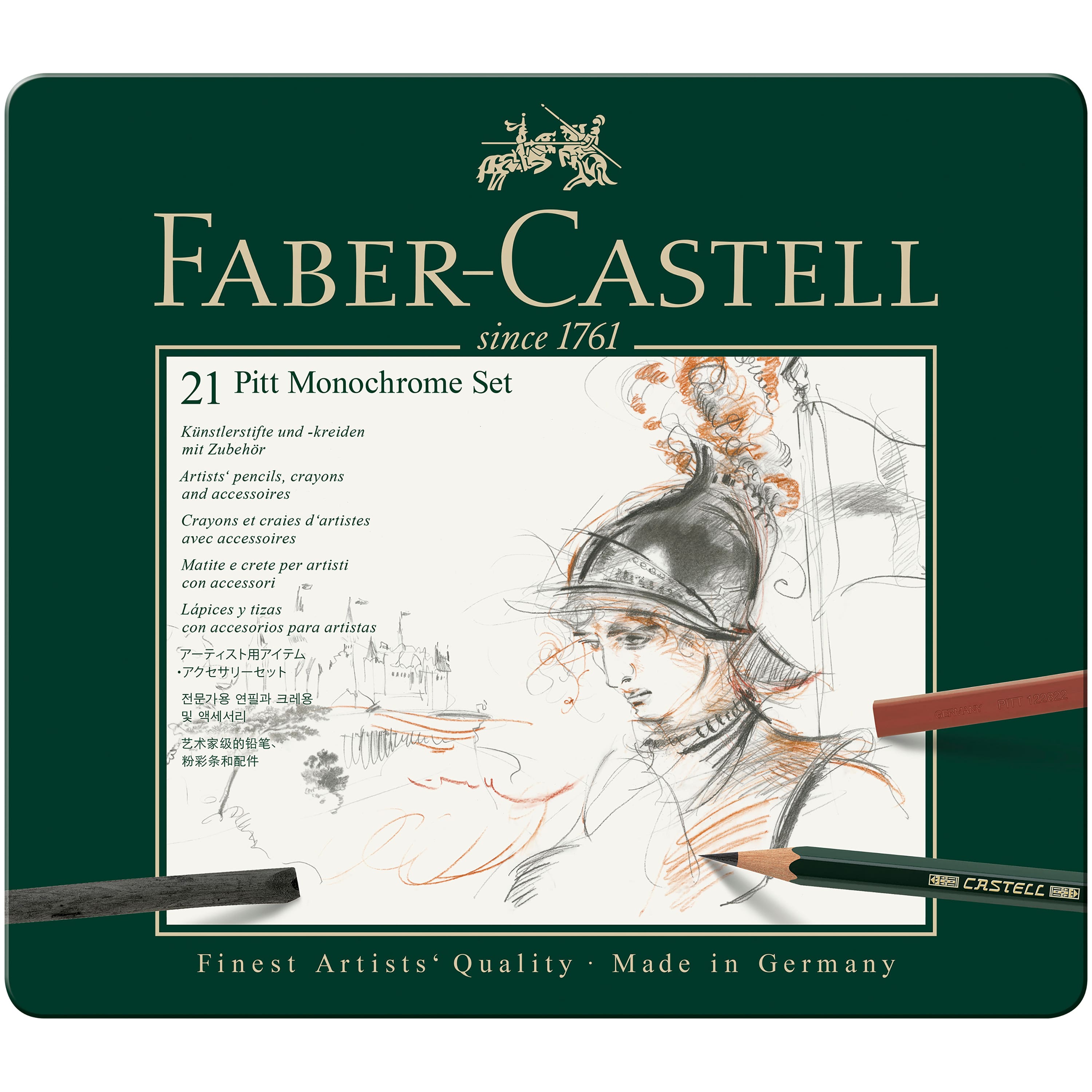 Faber-Castell Pitt 21 Color Monochrome Pencil Set