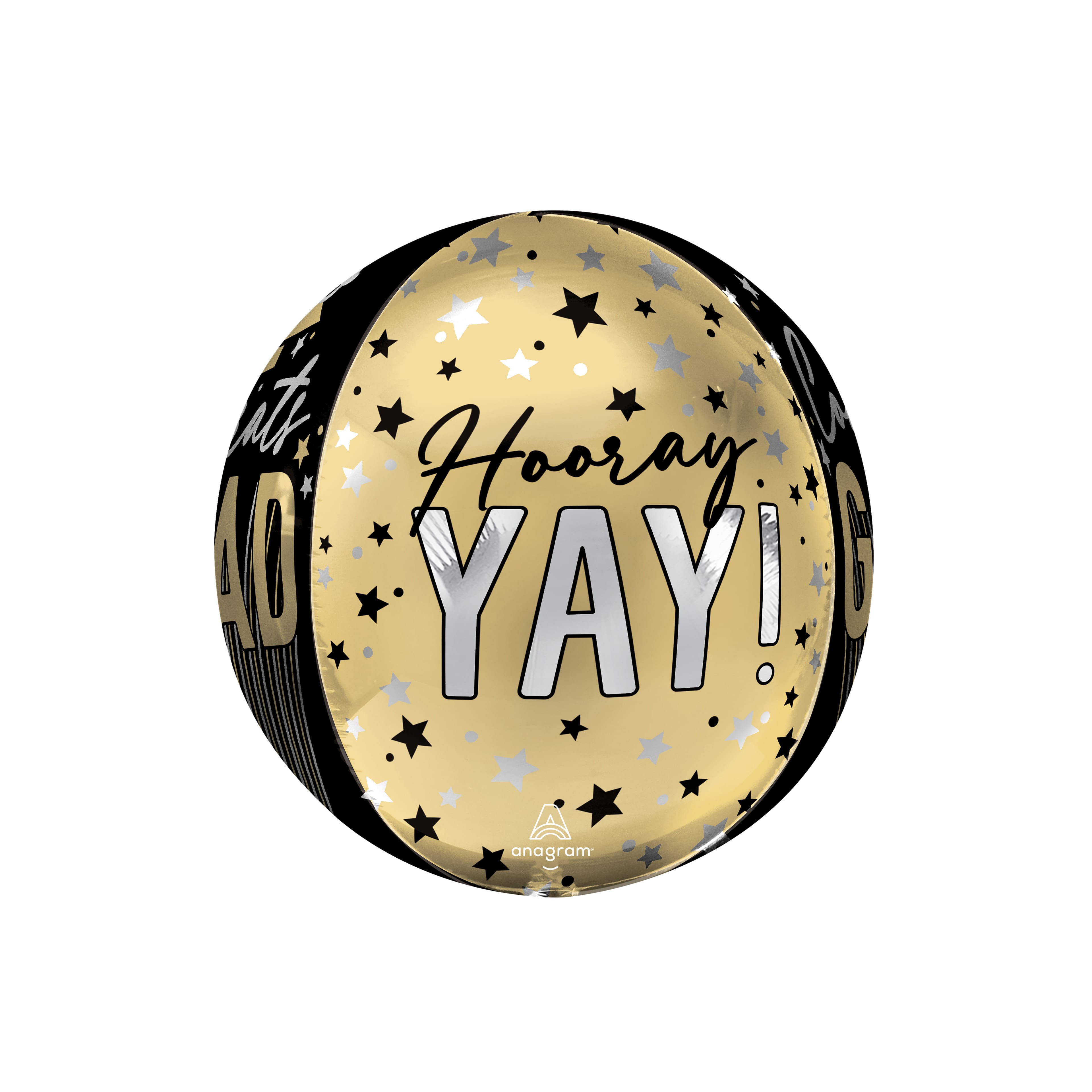 16&#x22; Stripes on Stripes Grad Foil Balloon