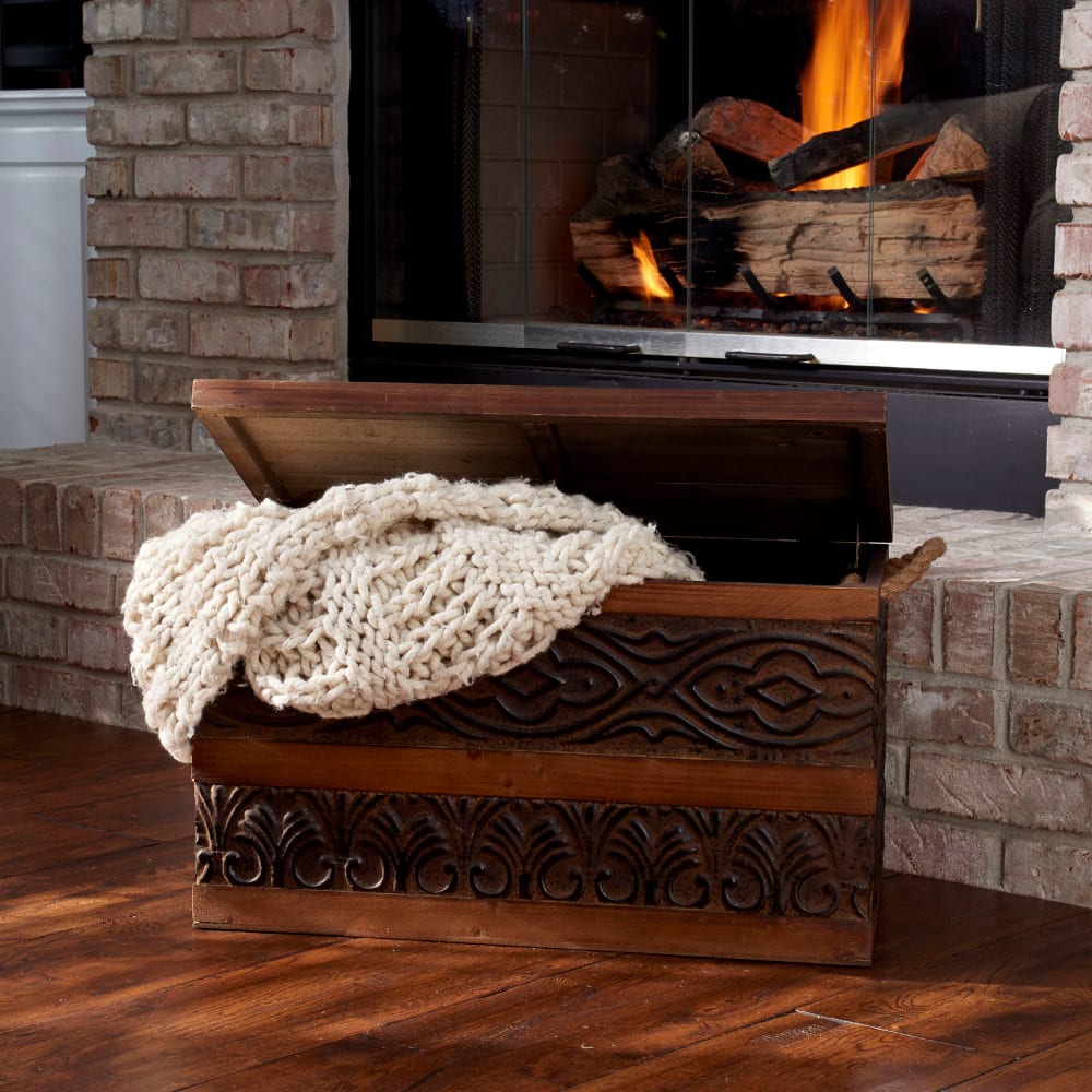 Household Essentials Embossed Decorative Trunk (Small)