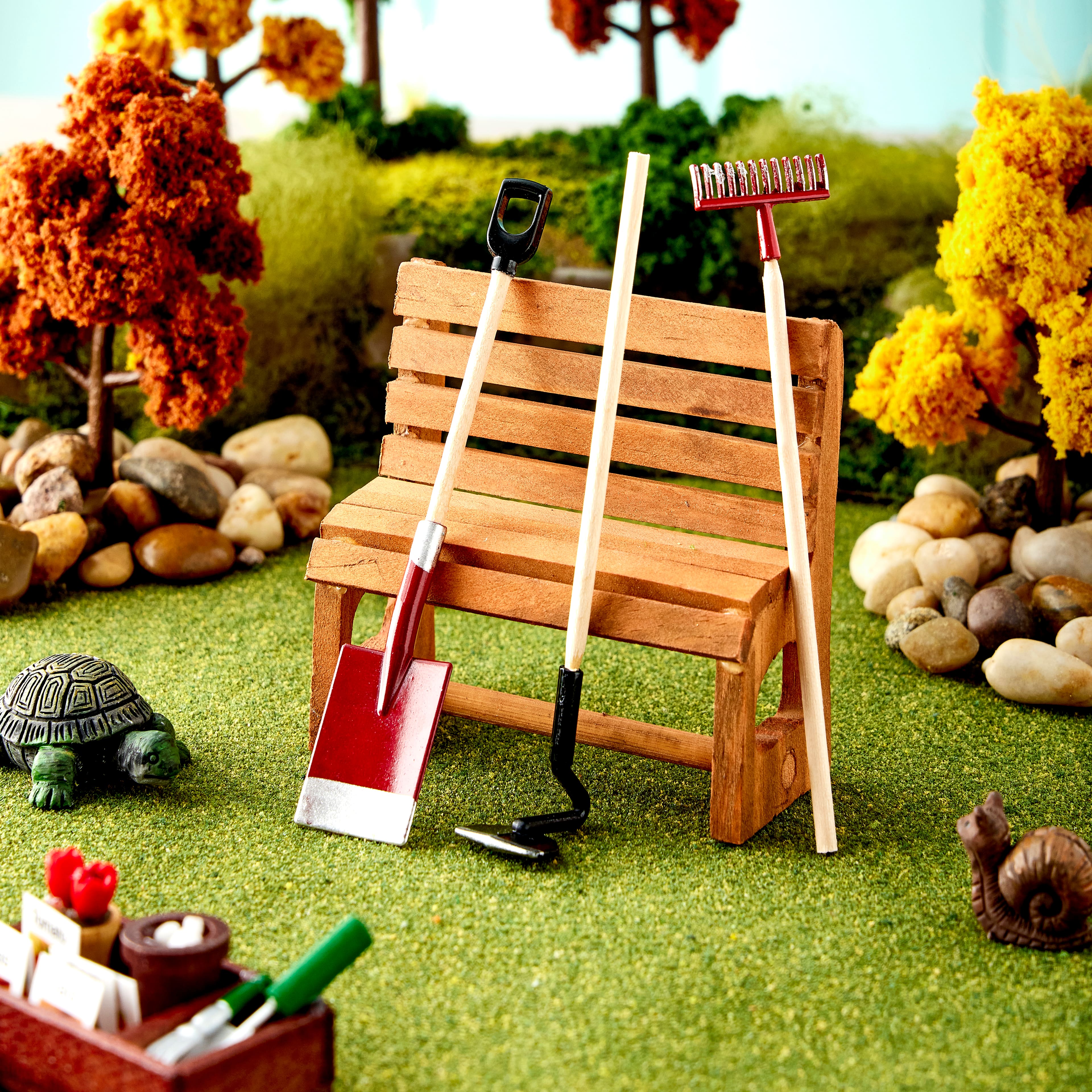 Miniatures Garden Rake Hoe Shovel by Make Market&#xAE;