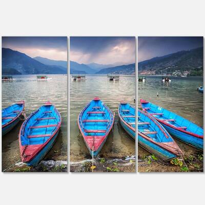 ARTCANVAS outlet Kayaks Boat On The Lake Canvas Art Print