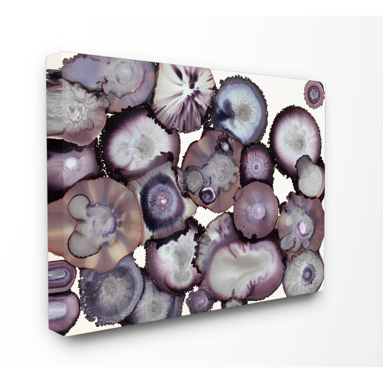 Stupell Industries Gray & Purple Abstract Geode Wall Art
