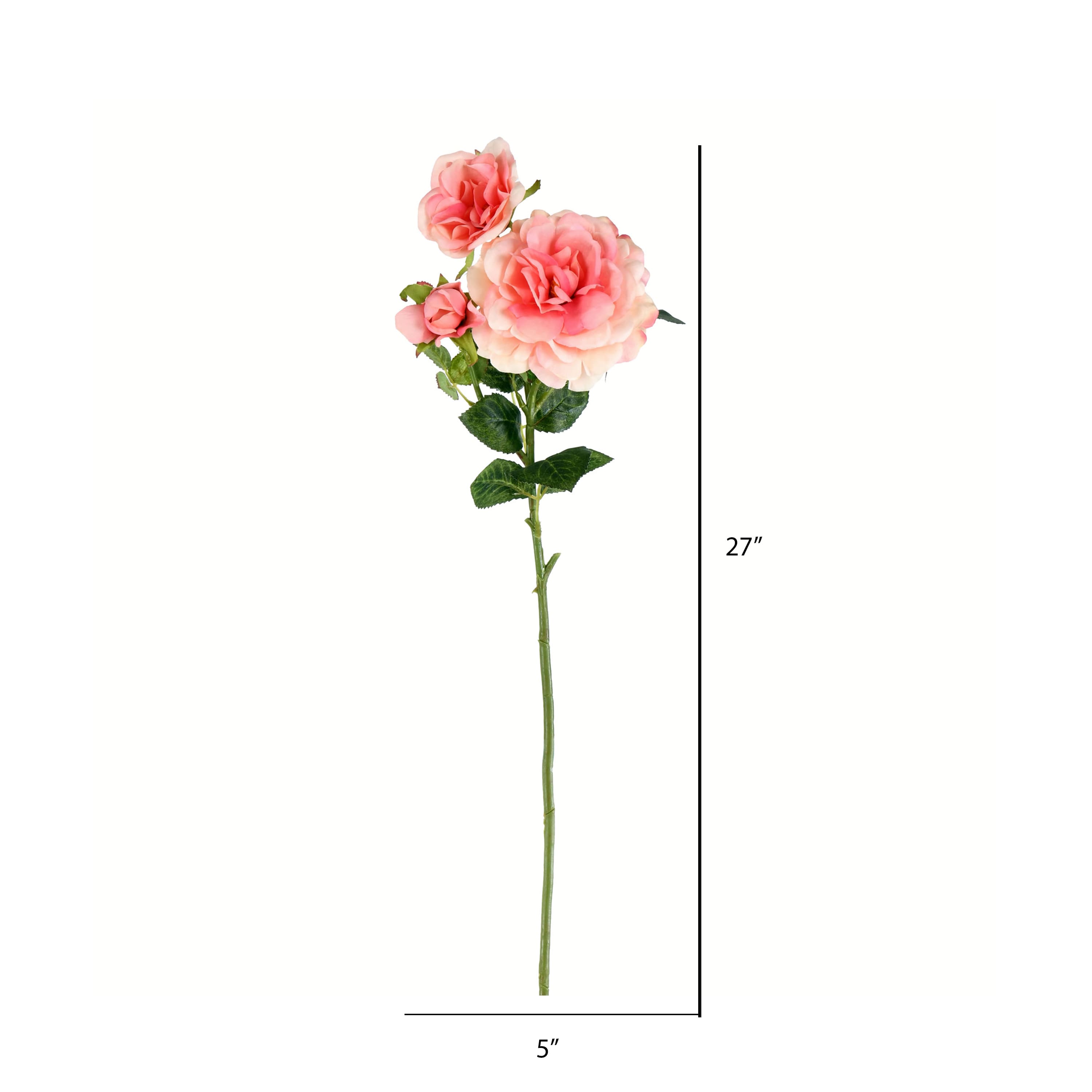 Pink Rose Stem, 3ct.