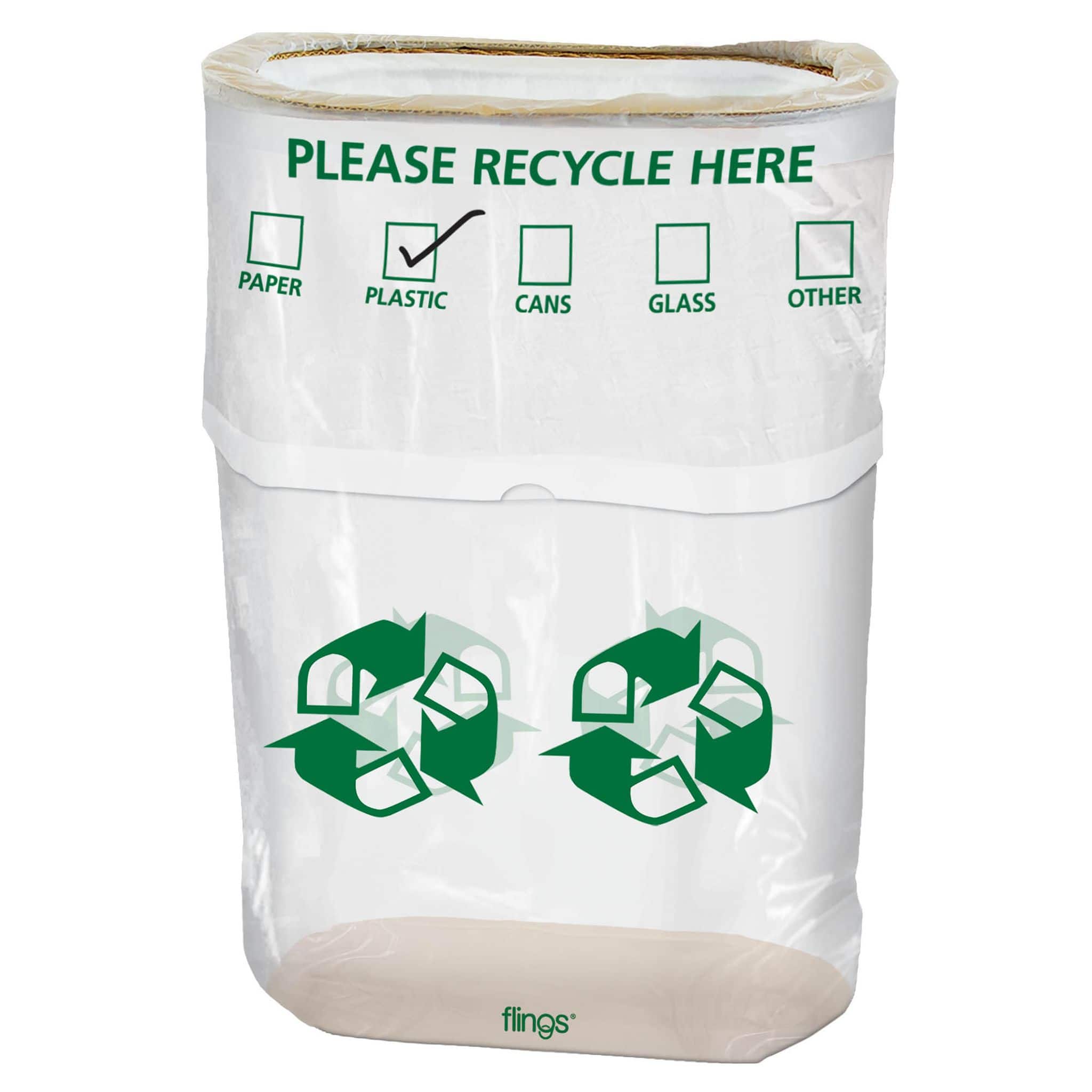 13gal. Recycle Pop-Up Trash Fling Bin