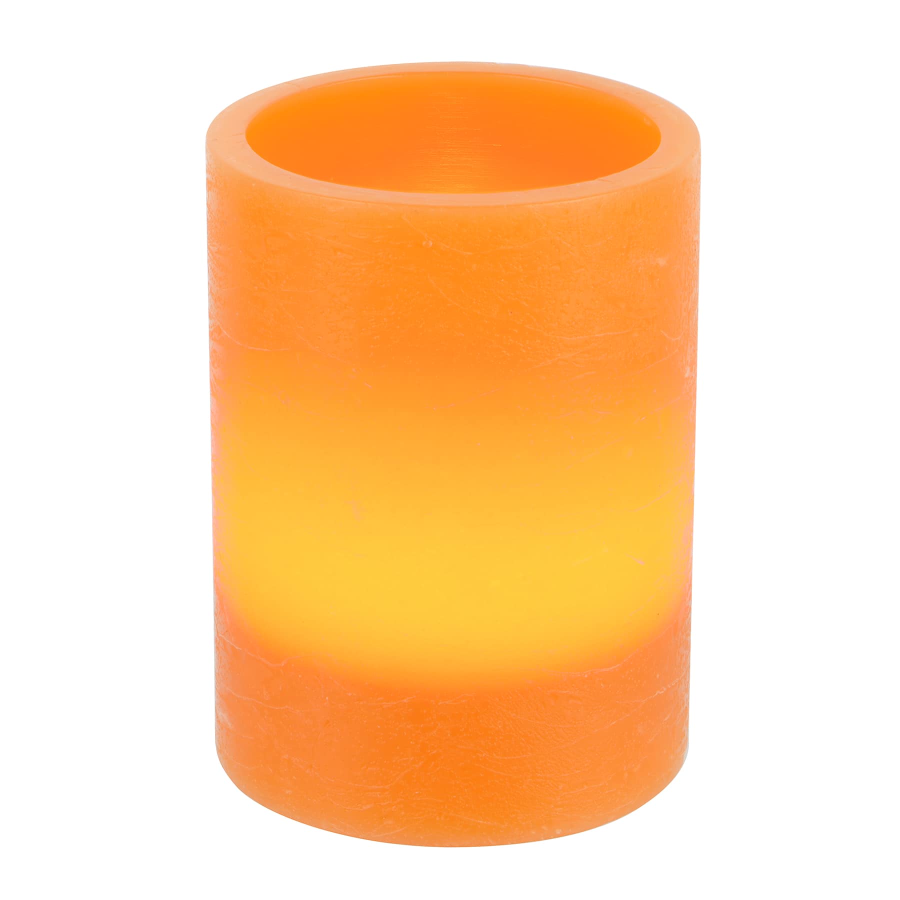 3&#x22; x 4&#x22; Rustic Orange LED Pillar Candle by Ashland&#xAE;