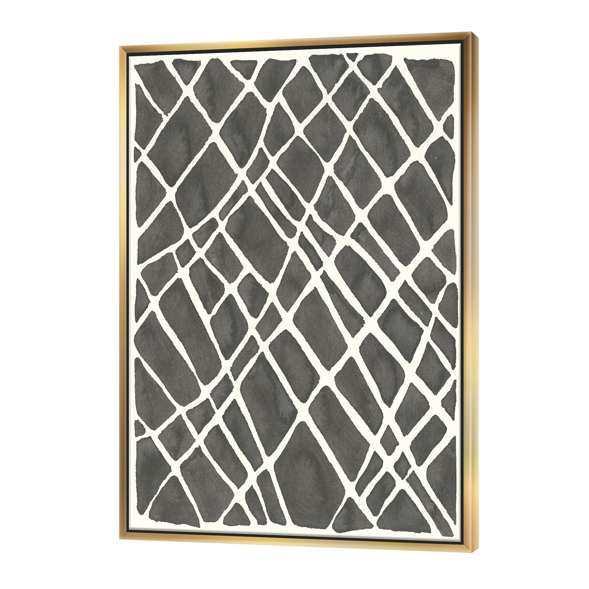 Designart - Minimalist Graphics V - Transitional Canvas in Gold Frame