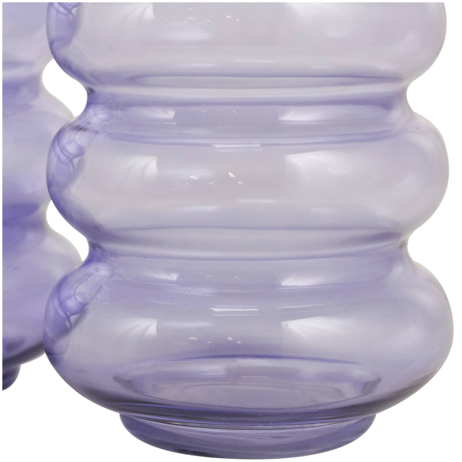 Purple Glass Bubble Vase Set
