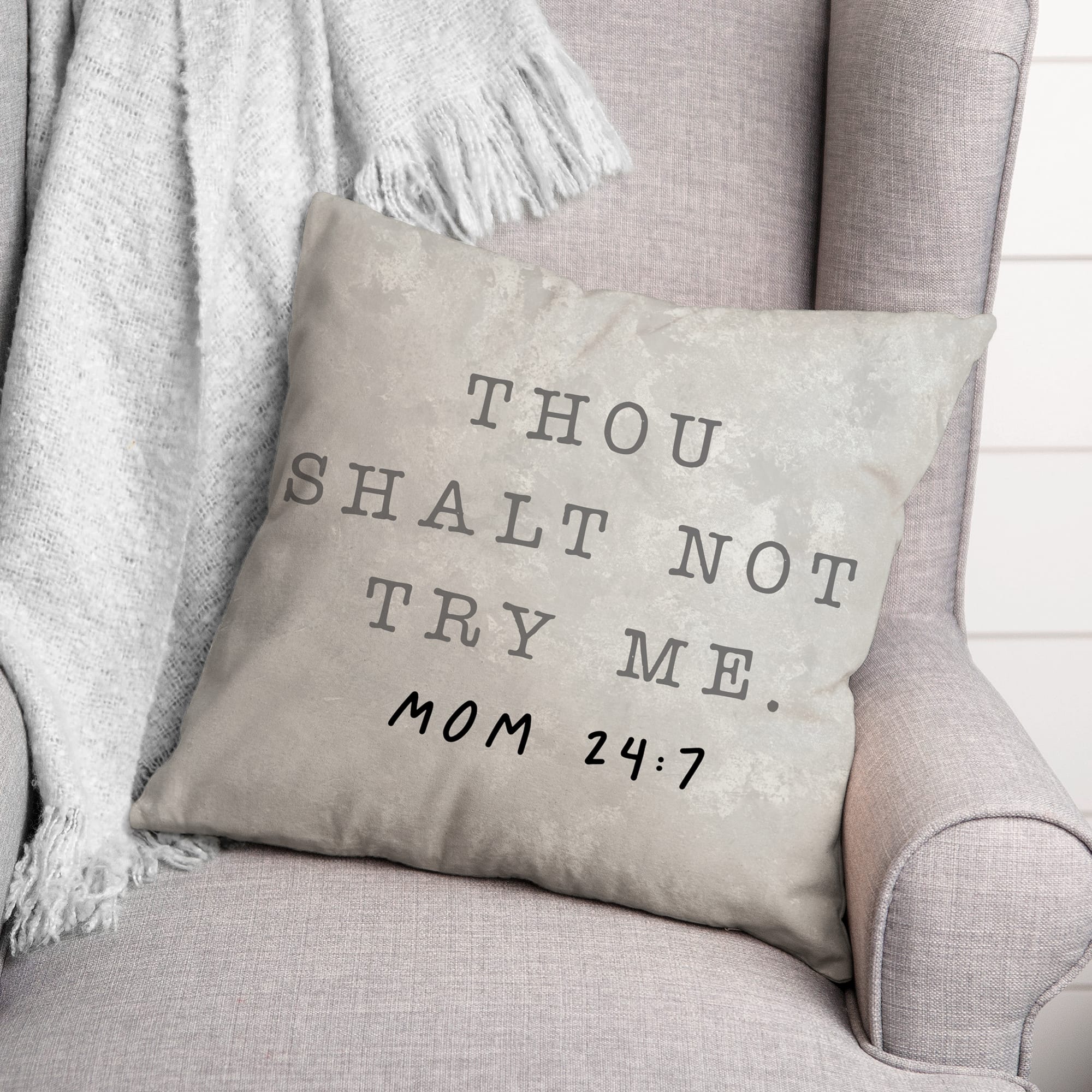 Thou Shalt Not Try Me Throw Pillow