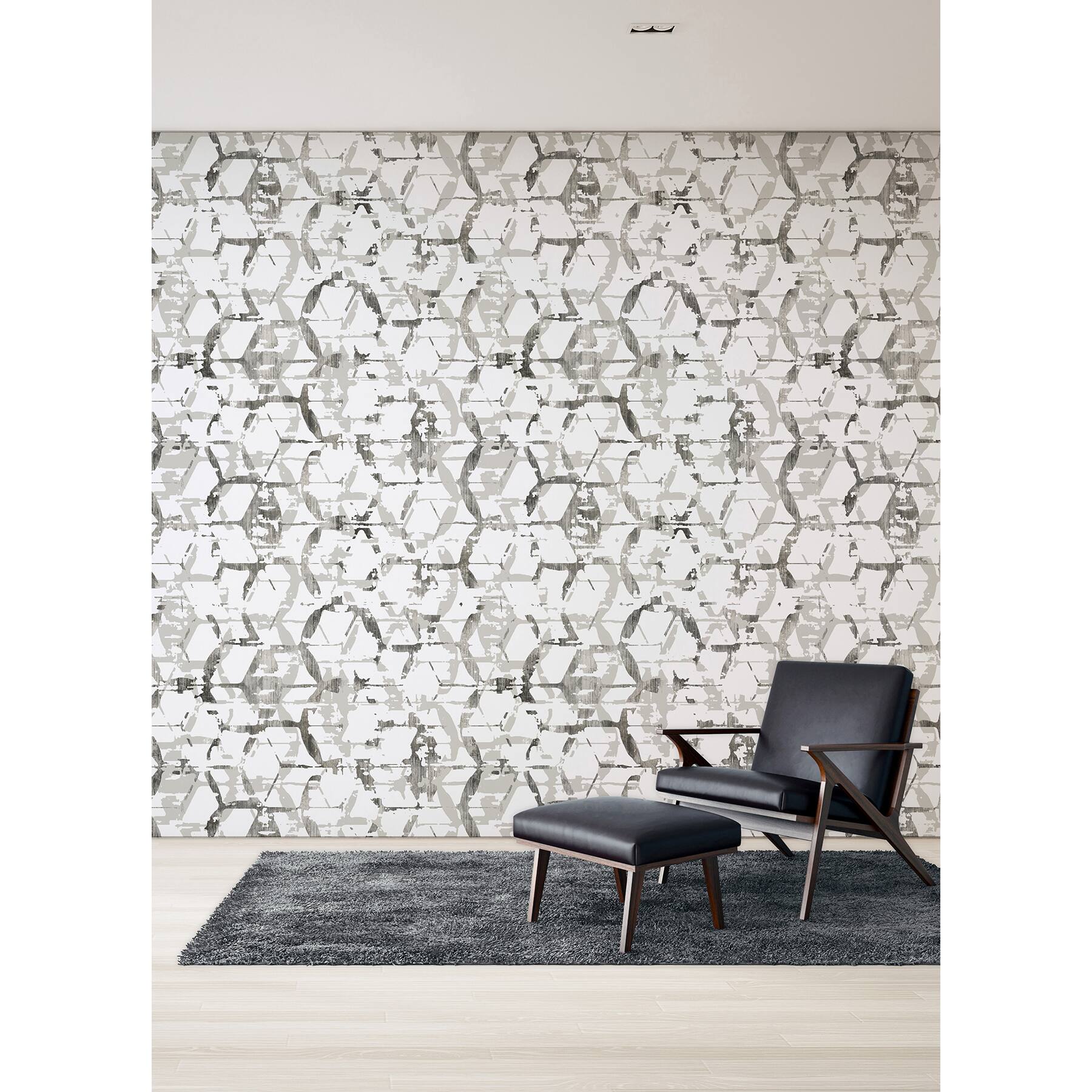 Katie Hunt Dove Gray Hex-A-Gone Wall Mural